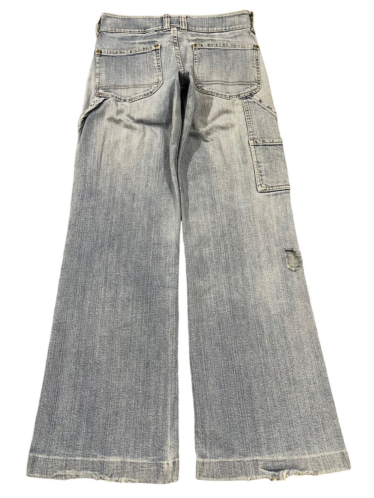 14th Addiction Vintage Rue De France Blue Wash Style Wide Leg Jeans Size US 28 / EU 44 - 2 Thumbnail