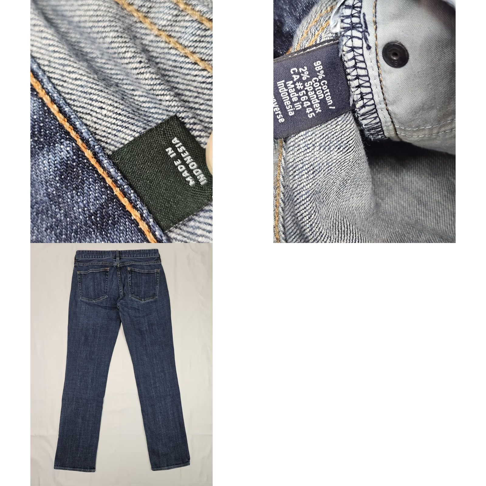 J.Crew J.CREW Matchstick Slim-Straight Jeans Women 28 Blue Denim Stretch 5-Pocket Design Regular Size Inseam 31 Texture: Dark Wash Jeans Size 28" / US 6 / IT 42 - 8 Thumbnail