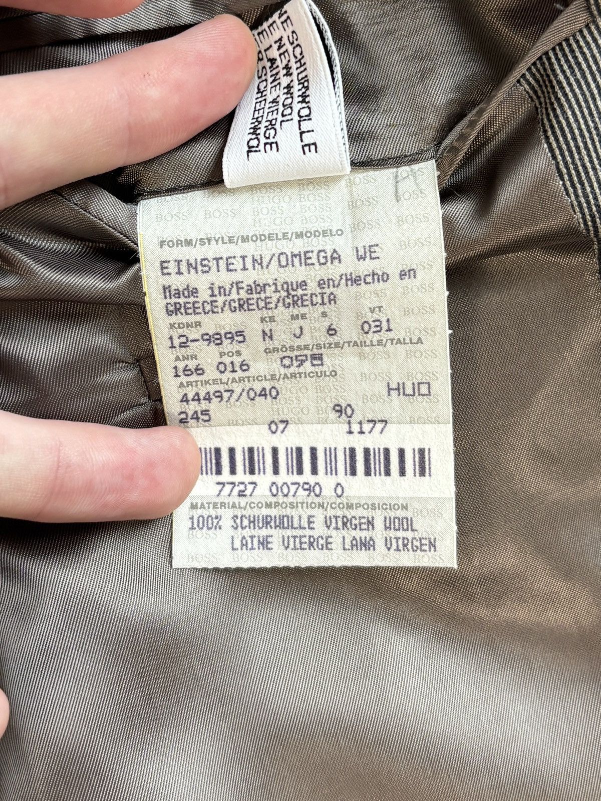 Hugo Boss Vintage Hugo Boss Suit Wool 3pc Three Piece Jacket Trouser Size 42L - 8 Thumbnail
