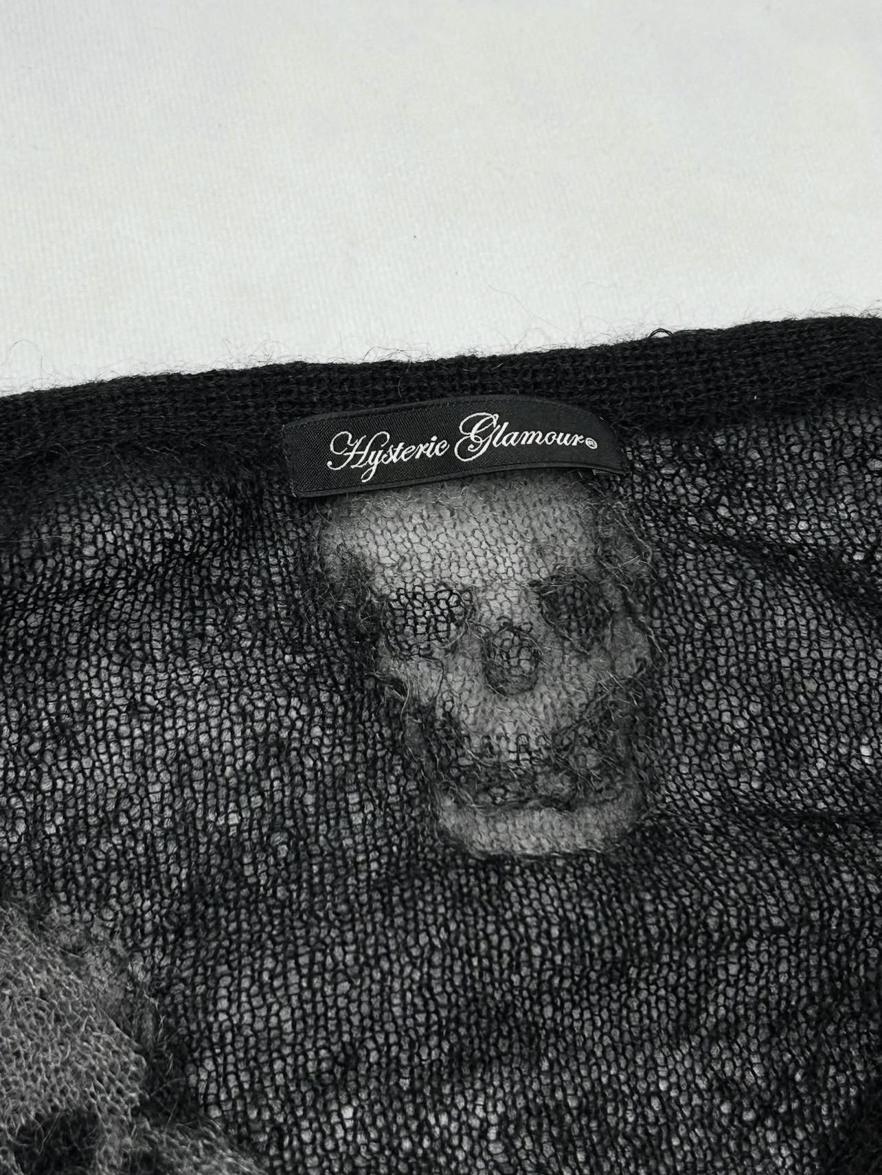 Hysteric Glamour 00s [Archive] Hysteric Glamour Skull Mohair Cardigan Size US XXS / EU 40 - 2 Thumbnail