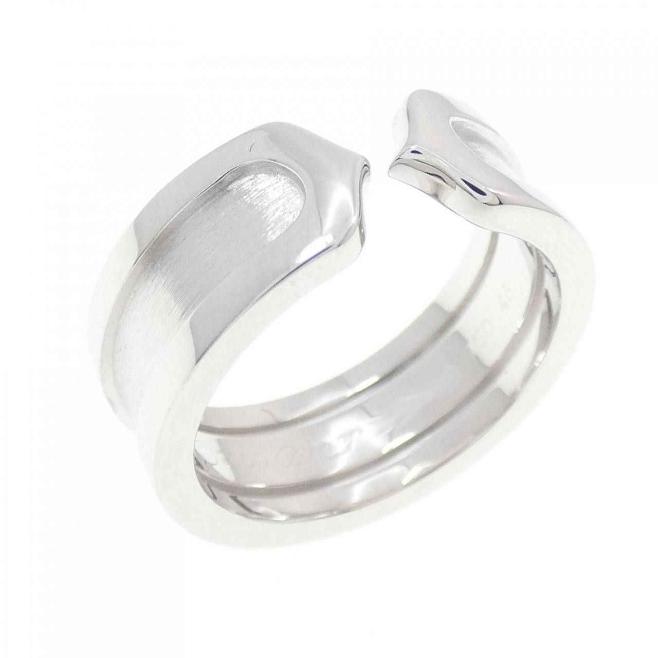 Cartier Cartier Cartier C2 750 White Gold Ring Size 6 Metal Ring B4040500 DUTY FREE for USA Size ONE SIZE - 1 Thumbnail