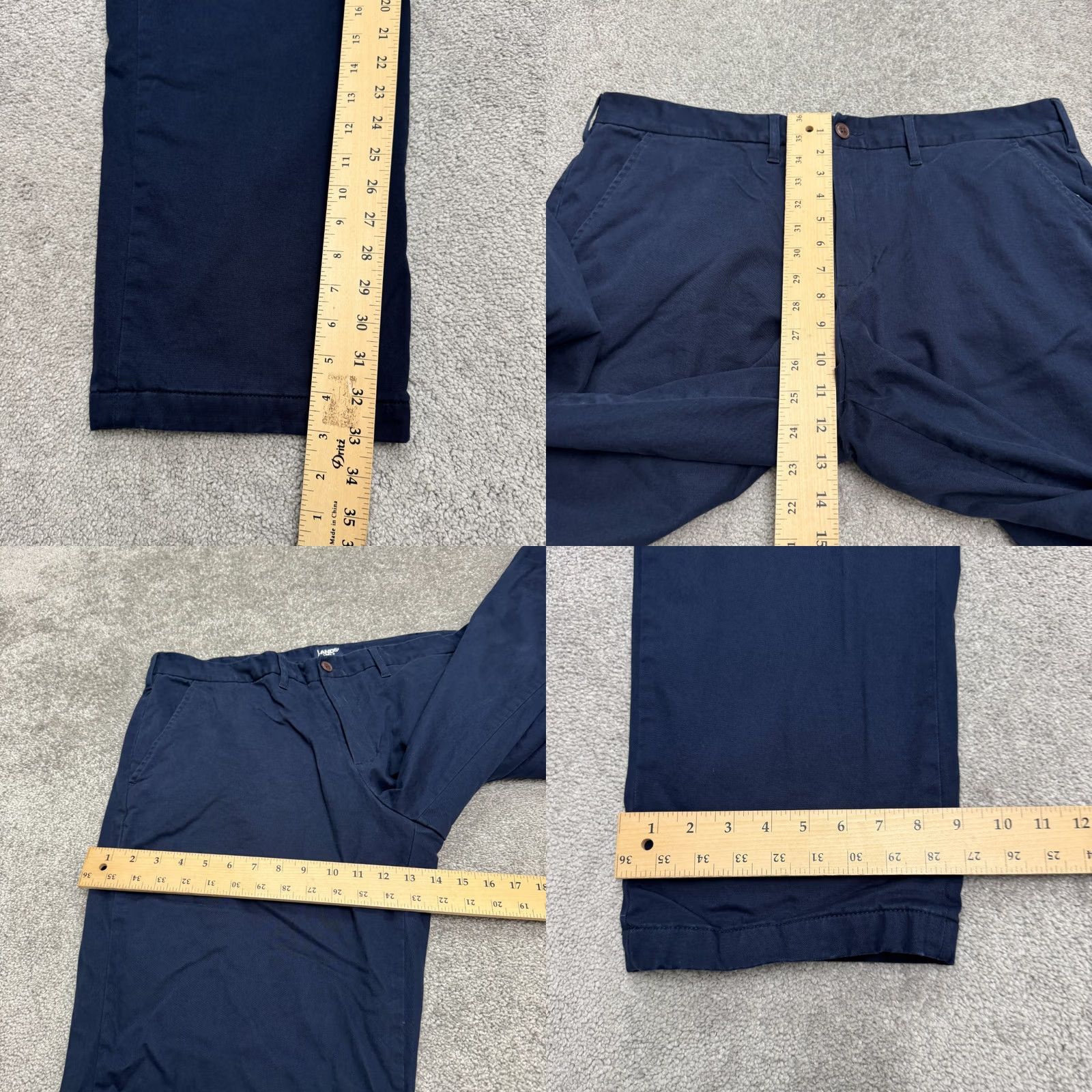 Lands' End Lands' End Men's Pants Chino Regular Straight Navy 38x34 Lightweight Cotton Flat Front Belt Loops Zipper Button Pockets Lined Vintage: No Size US 38 / EU 54 - 9 Thumbnail
