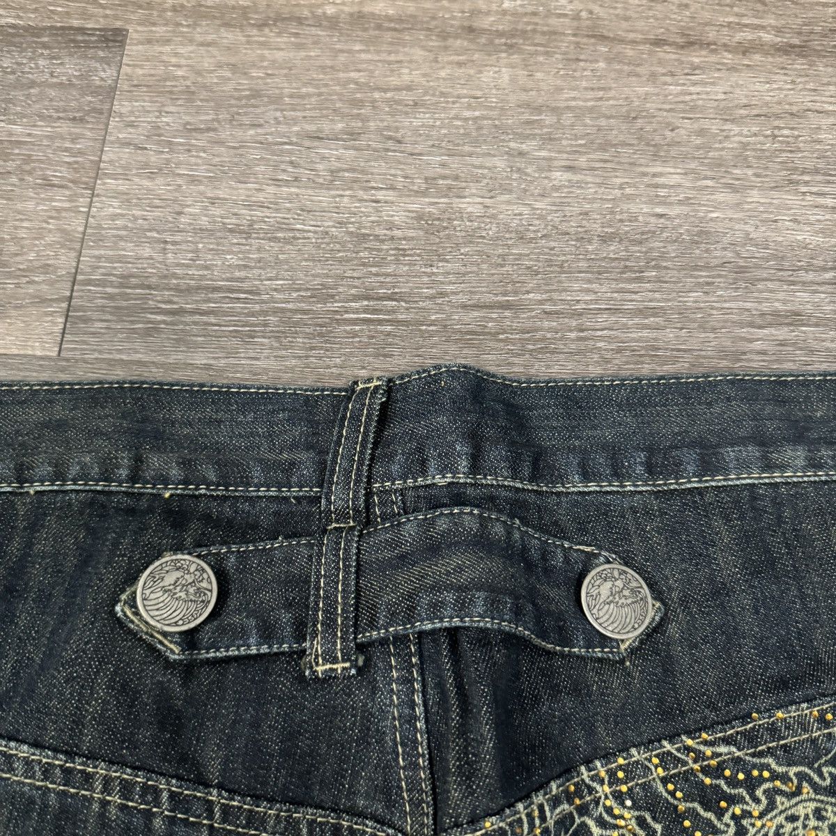 JNCO × Japanese Brand × Vintage Vintage Y2K Platinum gear embellished dragon baggy jeans NWT Size US 38 / EU 54 - 5 Thumbnail