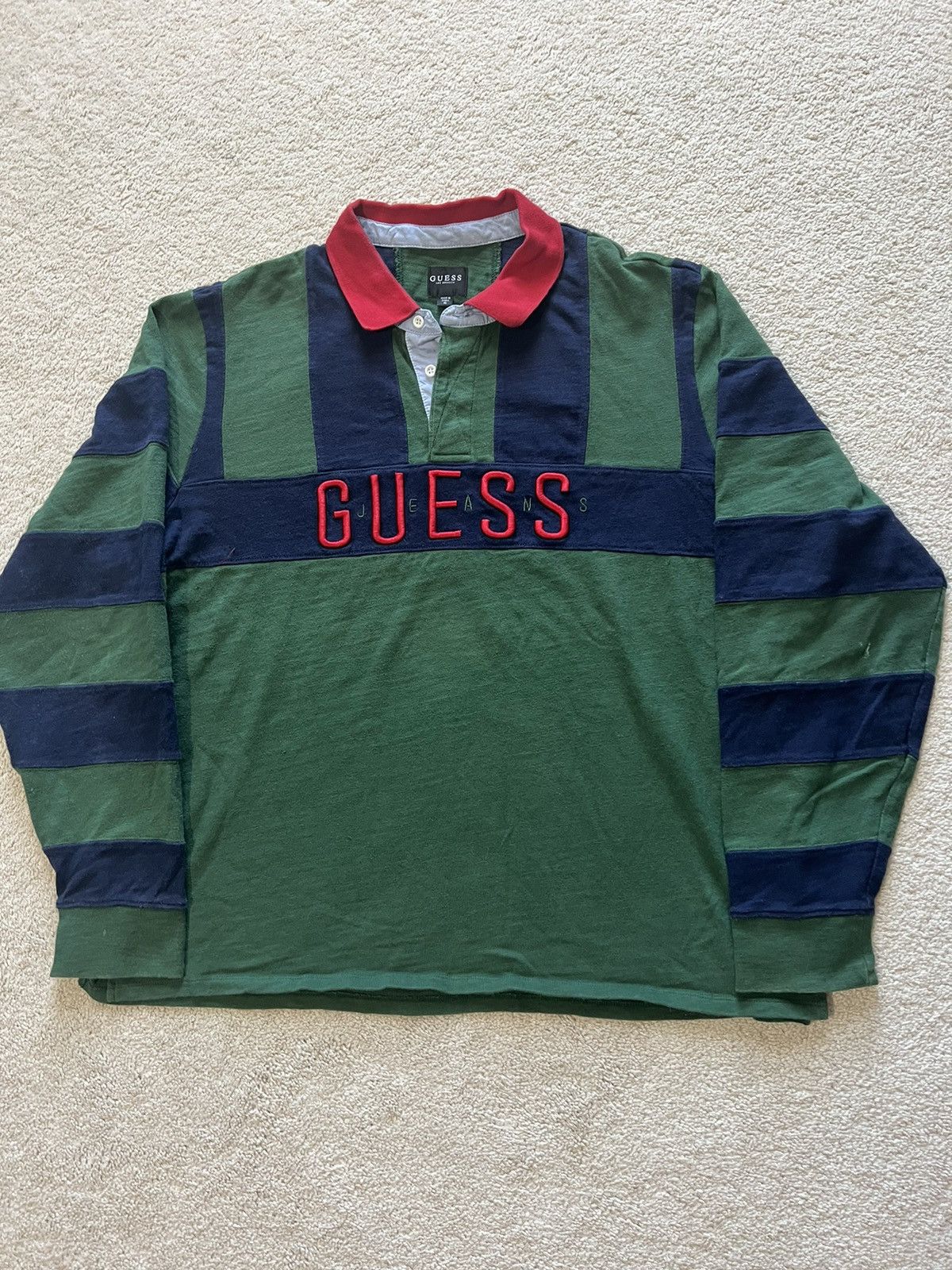 Guess long 2025 sleeve rugby shirt