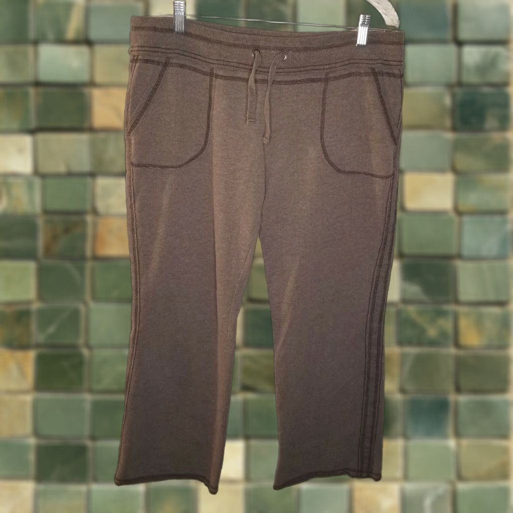 Vintage MAURICES Women's Brown Loose Sweatpants with Pockets Size L Activewear Size 36" / US 14 / IT 50 - 1 Thumbnail