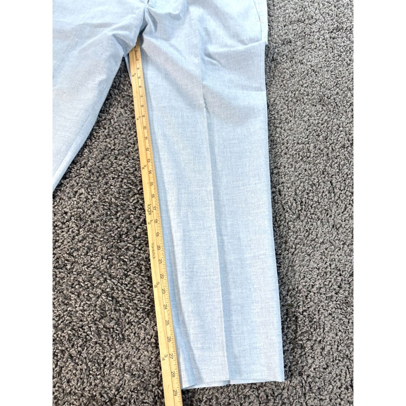 J.Crew J.CREW Slim Fit Dress Pants 38x29 Blue Wool Blend Modern Tapered Flat Front Slacks Men’s Denim? Size US 38 / EU 54 - 2 Thumbnail