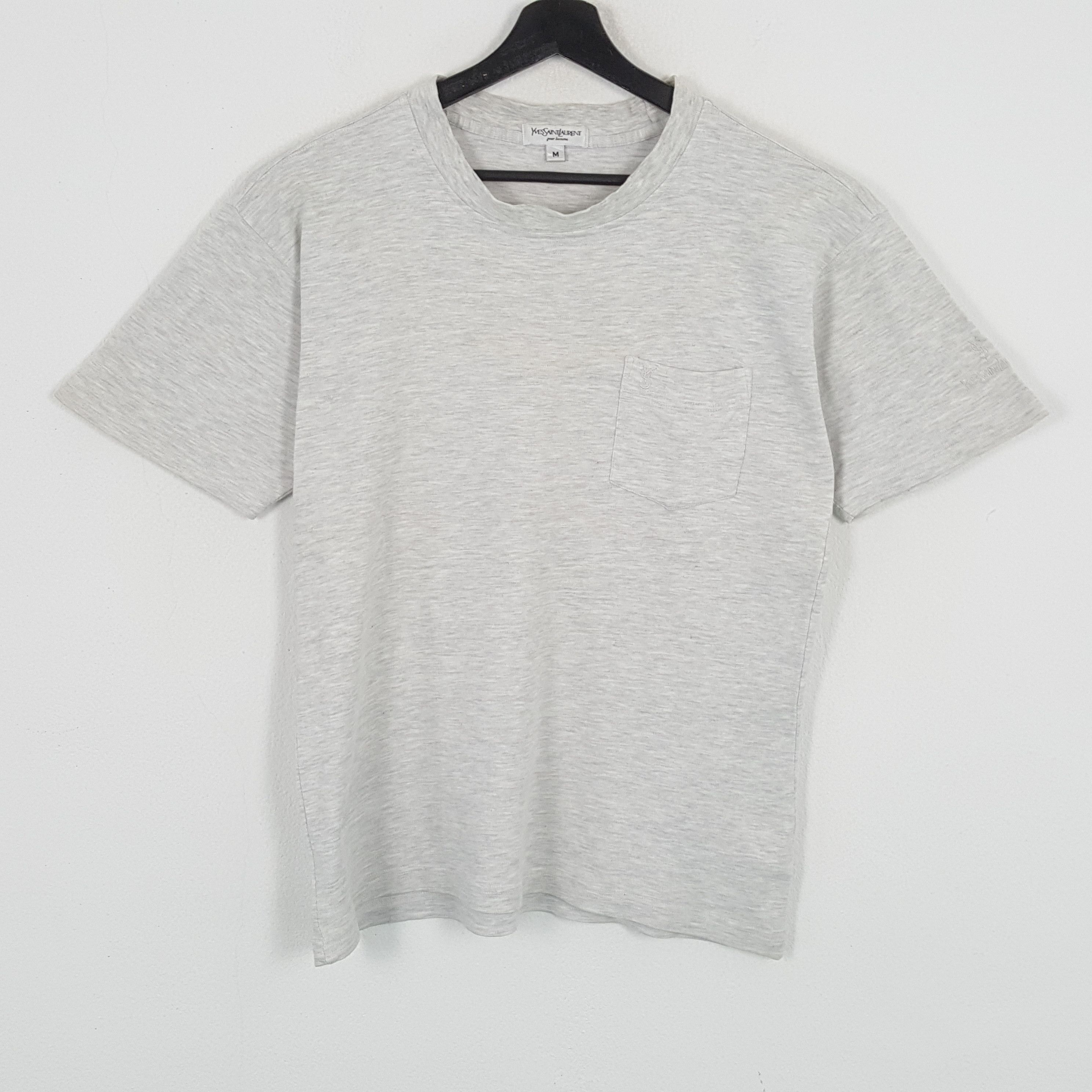 Vintage × Yves Saint Laurent YVES SAINT LAURENT Tshirt Pocket Logo Design Size US L / EU 52-54 / 3 - 1 Thumbnail