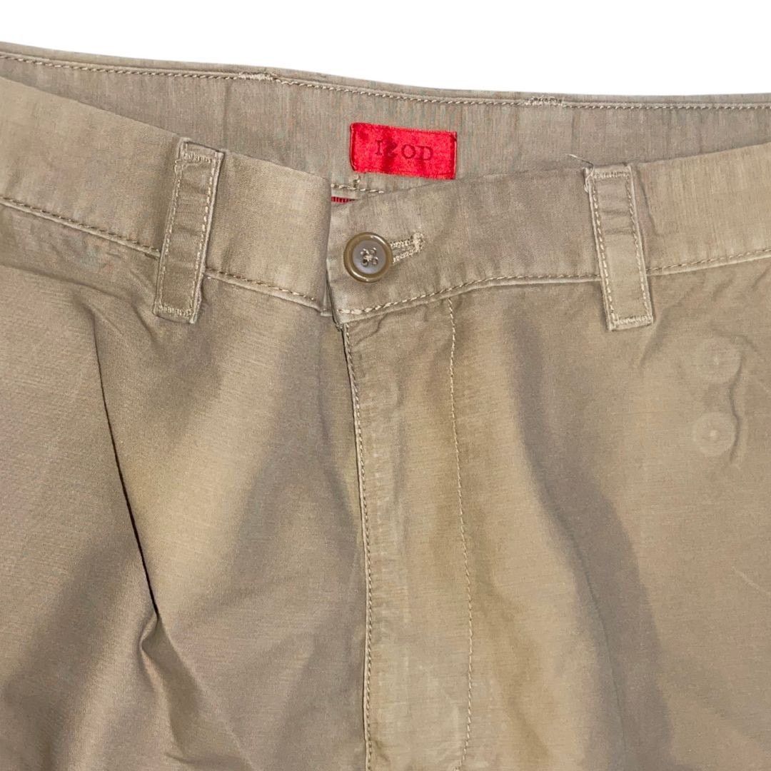 Izod Chino Pants Khaki 100% Cotton Straight Leg Trouser Career Size US 38 / EU 54 - 3 Thumbnail