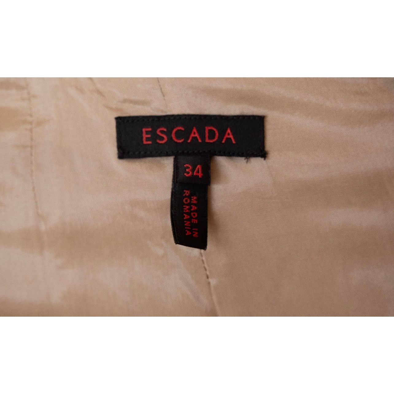 Escada Escada Tan Knee-Length Pencil Skirt - Size 34 (IT) Size 34" / US 12 / IT 48 - 4 Thumbnail