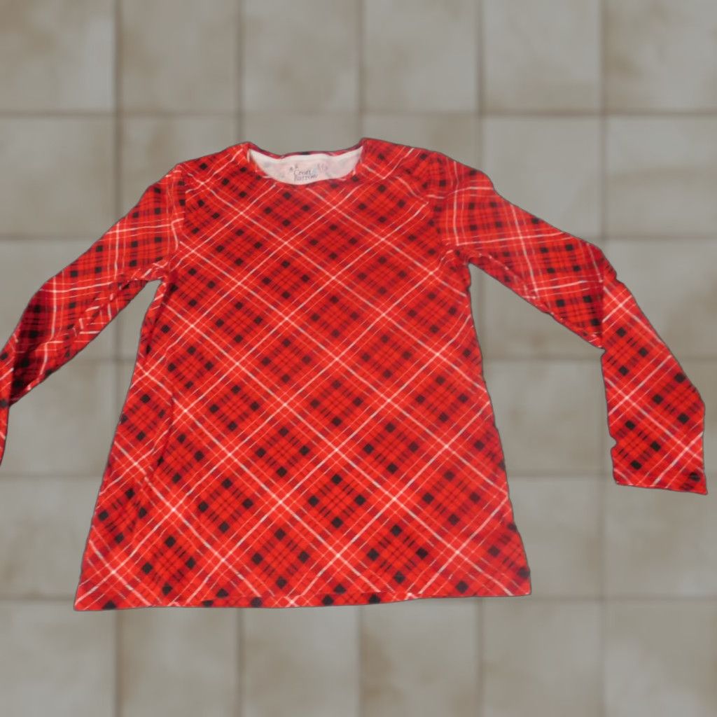 Croft & Barrow Croft & Barrow Blouse Womens Small Red Plaid Crew Neck Casual Shirt Top Size S / US 4 / IT 40 - 1 Thumbnail