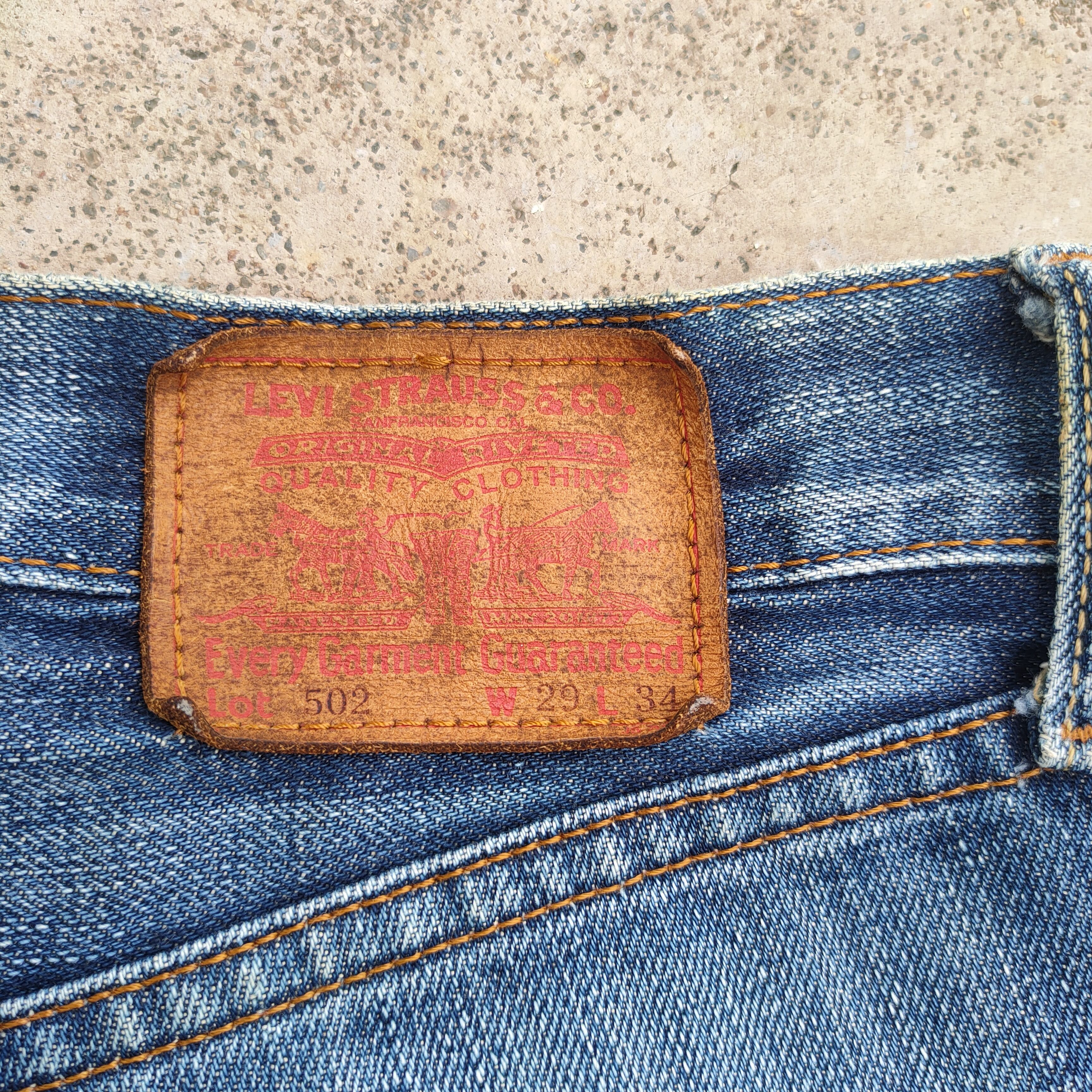 Jean × Levi's × Vintage VINTAGE LEVI'S 502 FADED RIPPED JEANS DENIM PANTS Size US 29 - 14 Thumbnail