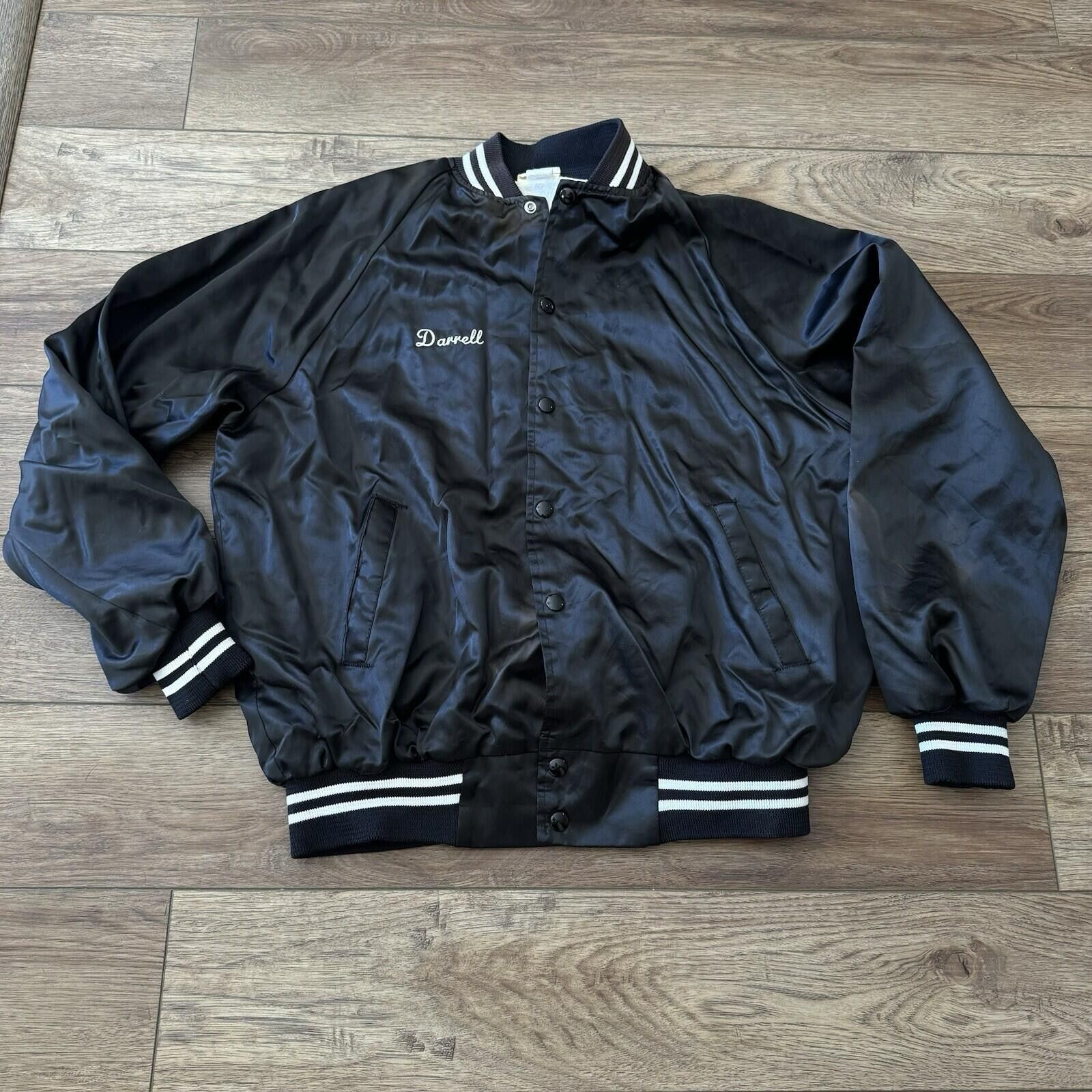 Other Vintage 70s 80s K-Brand Satin Bomber Jacket Black XL Size US XL / EU 56 / 4 - 1 Thumbnail