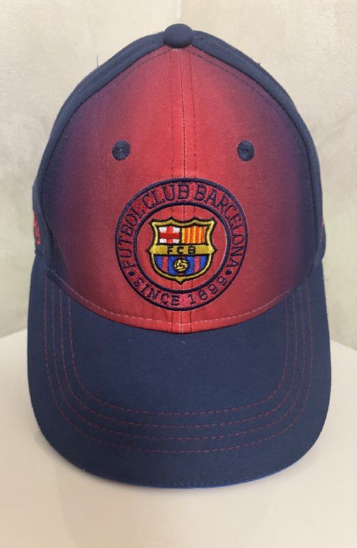 Vintage FCB Football Club Barcelona Barca Cap Hat Blue Red Size ONE SIZE - 1 Thumbnail