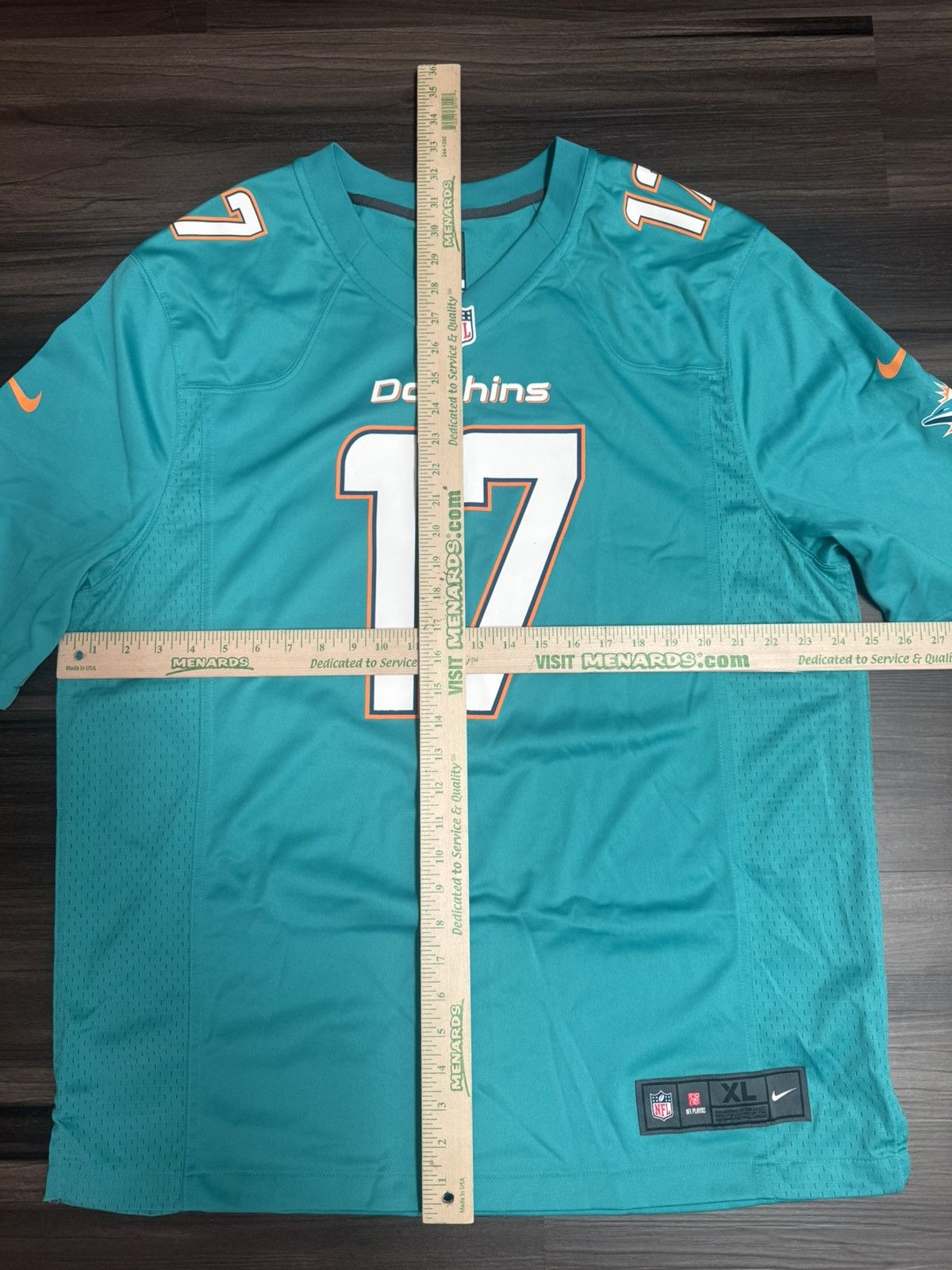Nike Miami Dolphins Ryan Tannehill #17 NFL On Field Home Jersey Size US XL / EU 56 / 4 - 5 Thumbnail