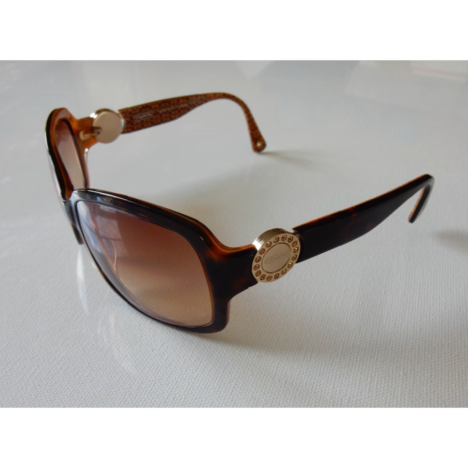 Coach VINTAGE Coach Sunglasses Frames Only Women Brown Prescription 62x17-125 Size ONE SIZE - 3 Thumbnail