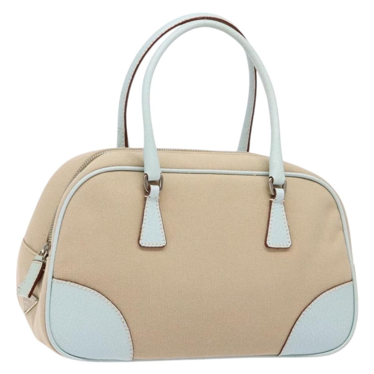 Prada PRADA Hand Bag Canvas Beige Silver Size ONE SIZE - 1 Thumbnail