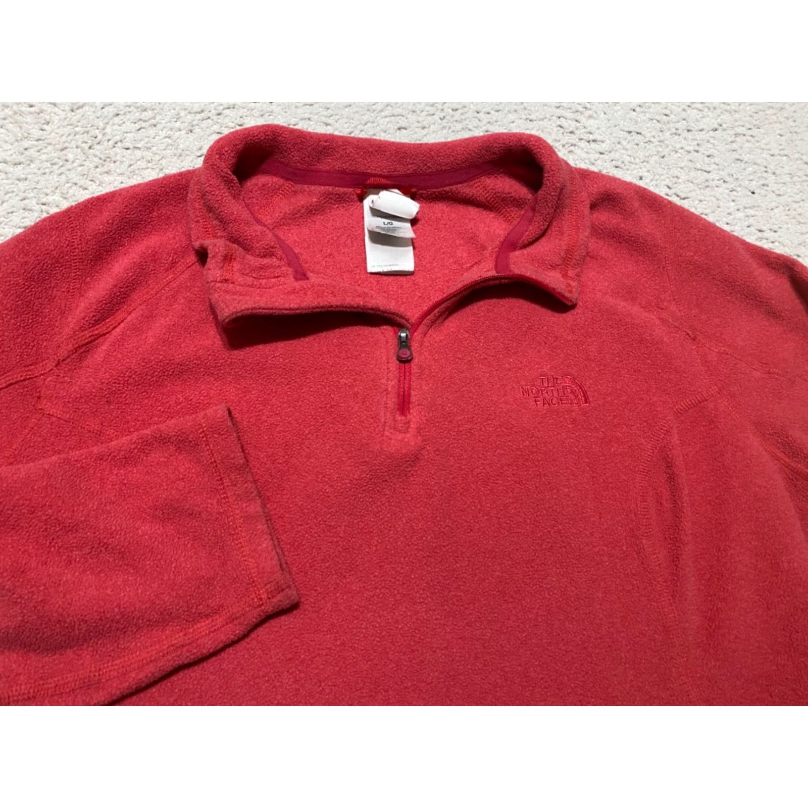 The North Face The North Face Womens Large Pink Sweater 1/2 Zip Pullover Long Sleeve Fleece Size L / US 10 / IT 46 - 5 Thumbnail