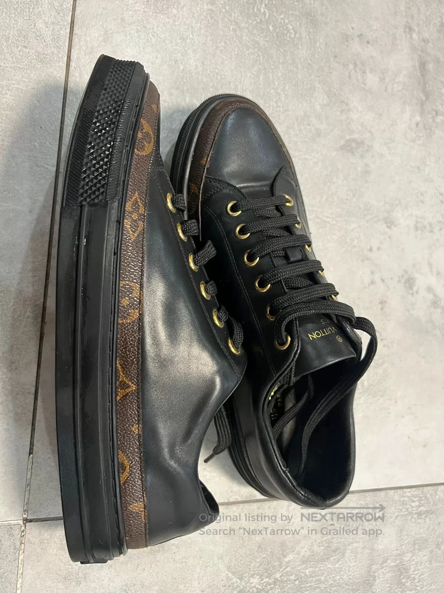 Louis Vuitton Louis Vuitton Black Sneakers Size 39. Size US 6 / EU 39 - 3 Thumbnail