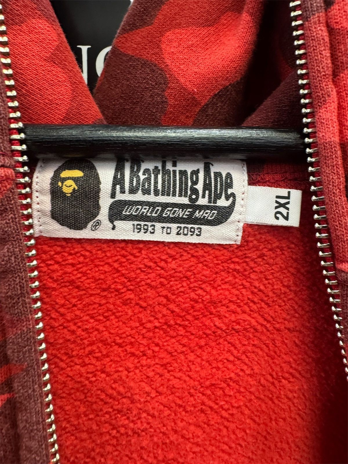 Bape Bape Red Camo Shark Full Zip Hoodie Size US XXL / EU 58 / 5 - 9 Thumbnail