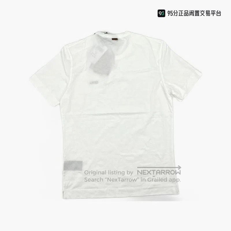 Ermenegildo Zegna Ermenegildo Zegna Embroidered Logo Solid Round Neck Short S Size US M / EU 48-50 / 2 - 2 Thumbnail