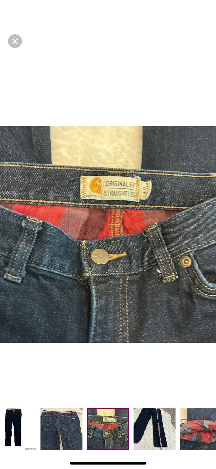 Carhartt Carhartt original fit Blaine flannel lined jeans size 10 Size 32" / US 10 / IT 46 - 3 Thumbnail