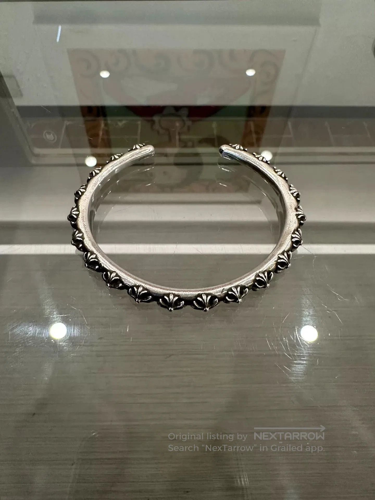 Chrome Hearts Chrome Hearts Silver Cross Open Bangle. Size ONE SIZE - 1 Thumbnail