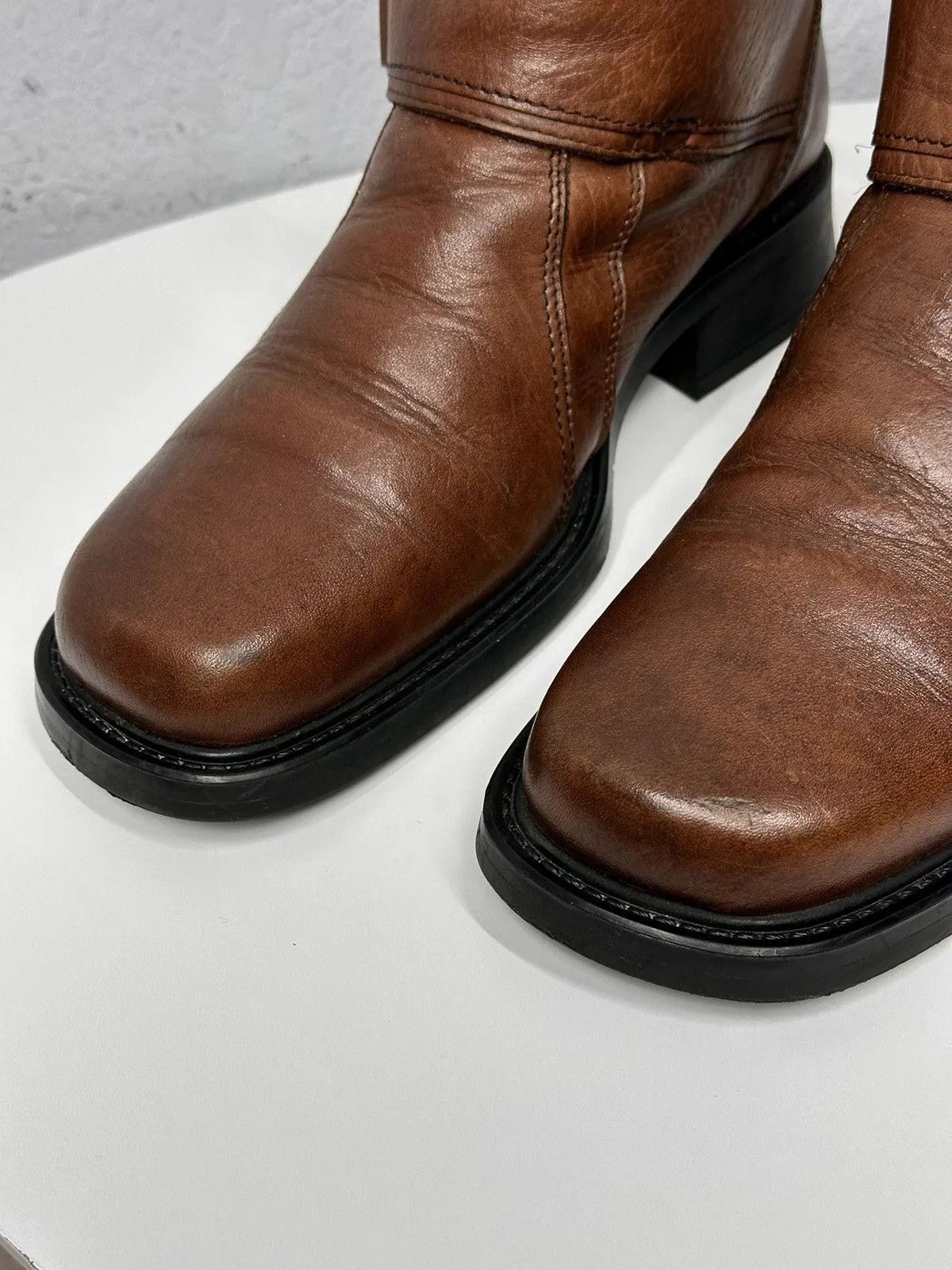 Other Vintage Leather Brown Boots Guidi AS 98 Style Y2K Size US 12 / EU 45 - 10 Thumbnail