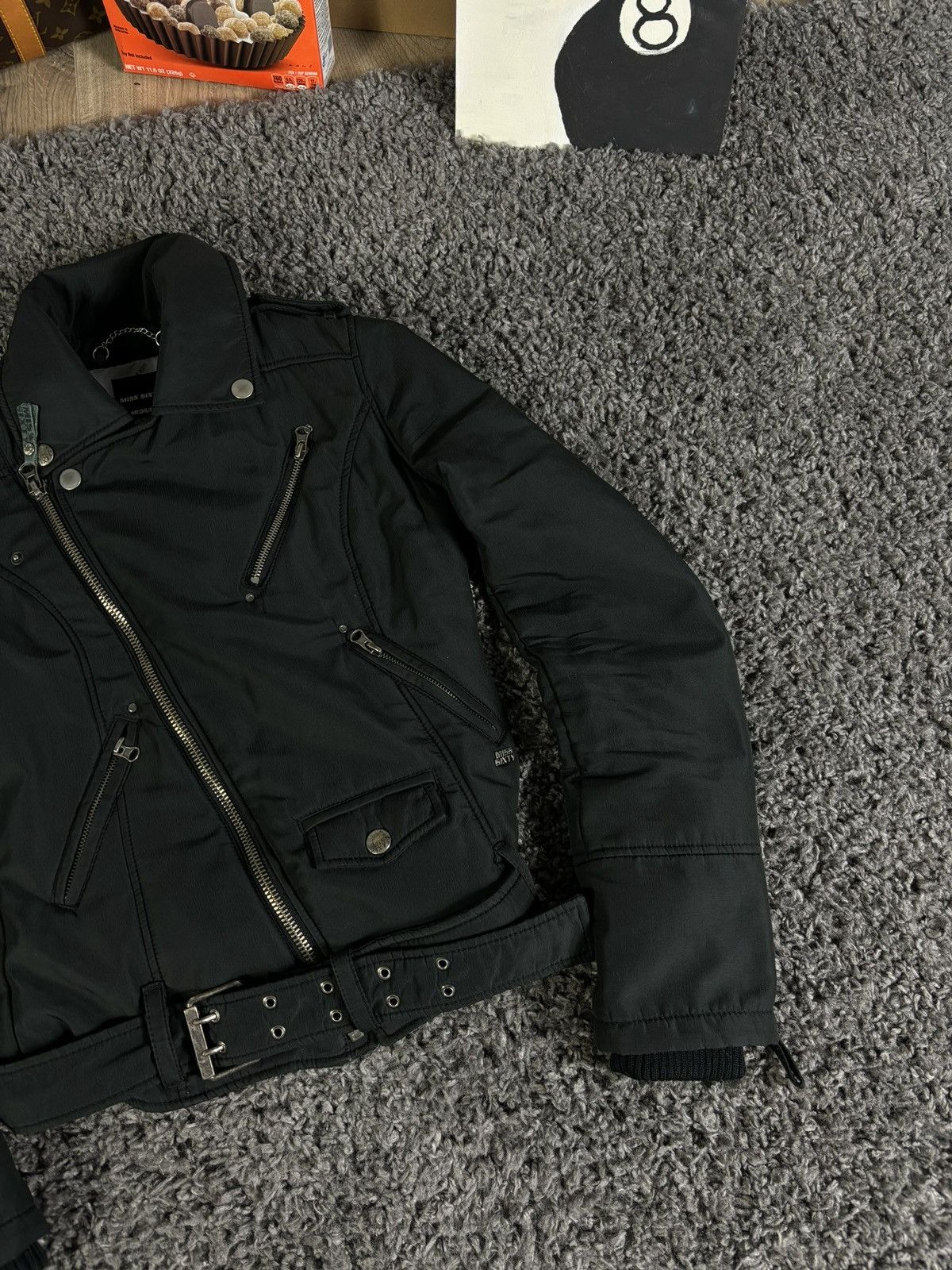 Miss Sixty Miss Sixty Y2K Biker Bomber Wоmеns Jacket Leather Style 00s Size M / US 6-8 / IT 42-44 - 5 Thumbnail