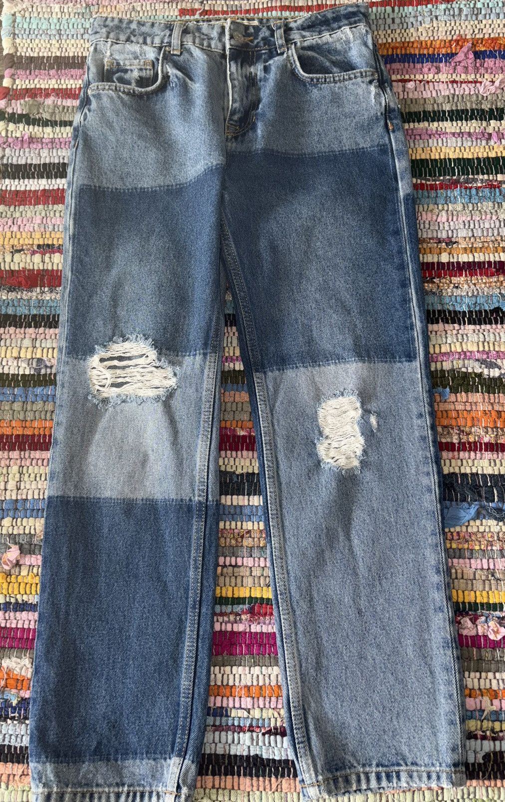 Free People Free People Patchwork Cotton Jeans NEW Size 26" / US 2 / IT 38 - 12 Thumbnail