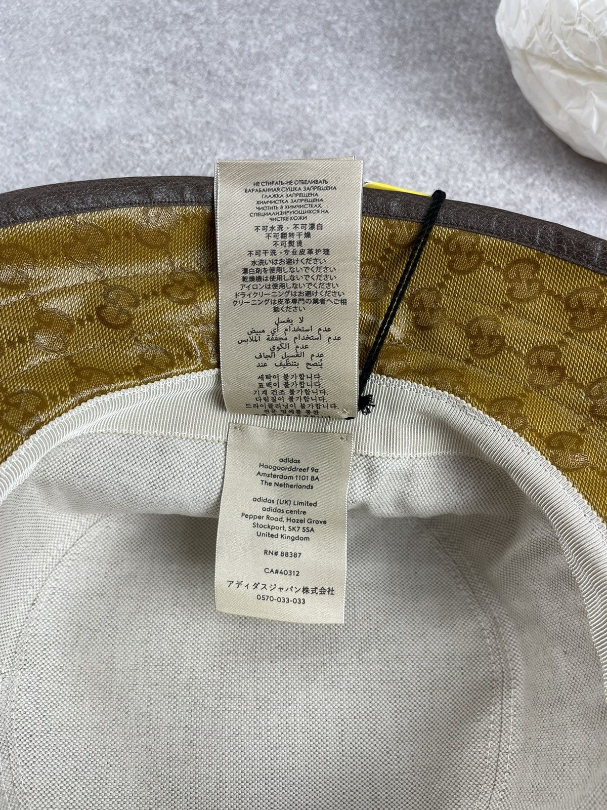 Adidas × Gucci Gucci x Adidas Gg Monogram Bucket Hat Brown Unisex Size ONE SIZE - 14 Thumbnail