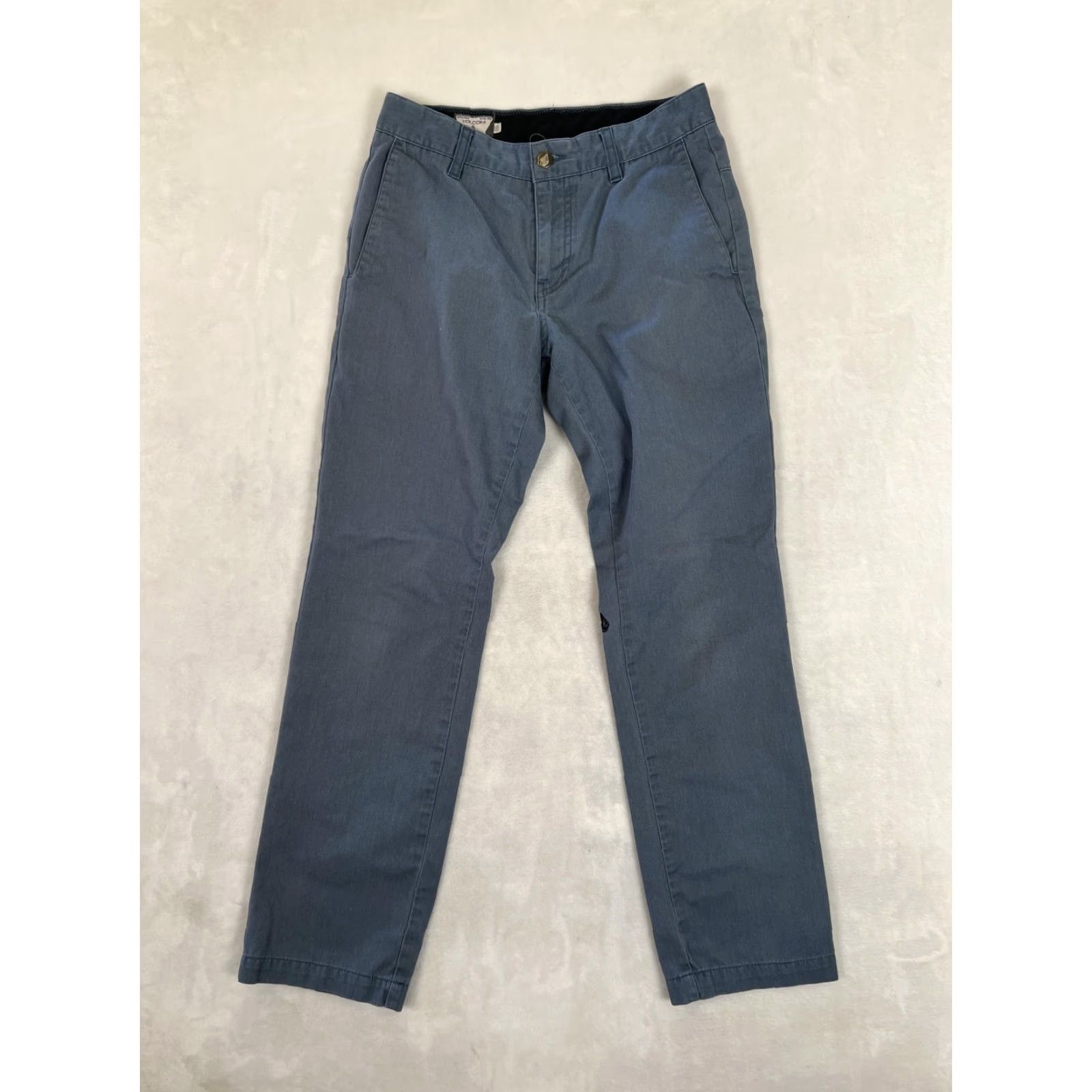 Volcom Volcom Chino Pants Mens 28 Blue Regular Fit Straight Leg Twill Casual Size US 28 / EU 44 - 2 Thumbnail