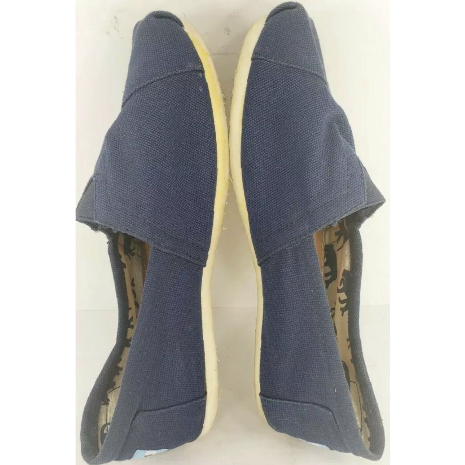 Vintage Tom's Women's Classics Navy Canvas Flats Size US 7.5 Venice Collection Flat Shoes Slips On Casual Size US 8 / IT 38 - 7 Thumbnail