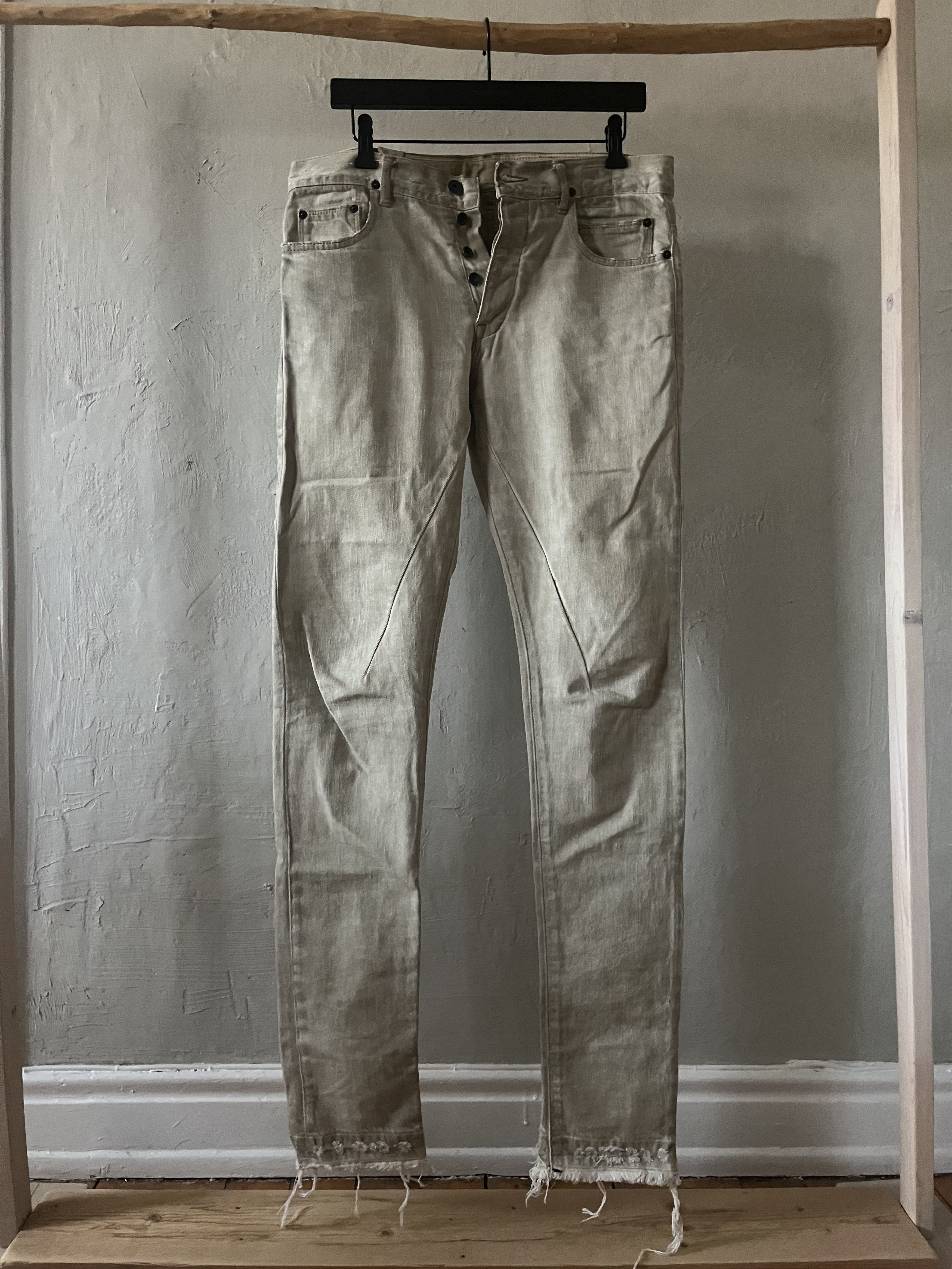 Vintage Rick Owens Drkshdw light grey/beige jeans, sz 32
