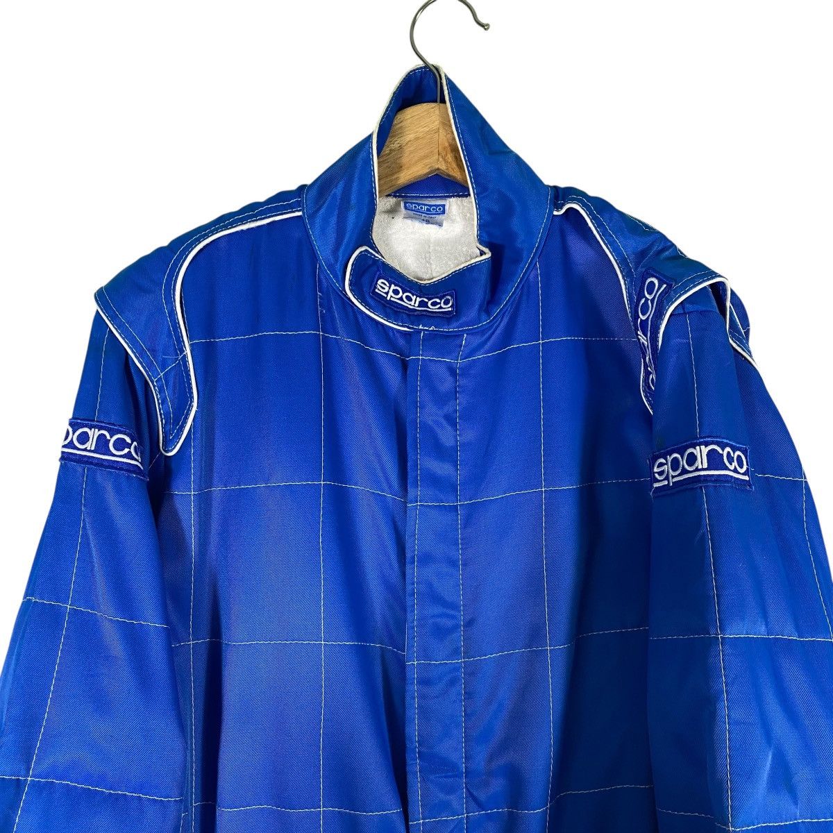 Japanese Brand Vintage Sparco R513 Racing Team Race For Win Blue Mens Suit Size US M / EU 48-50 / 2 - 10 Thumbnail