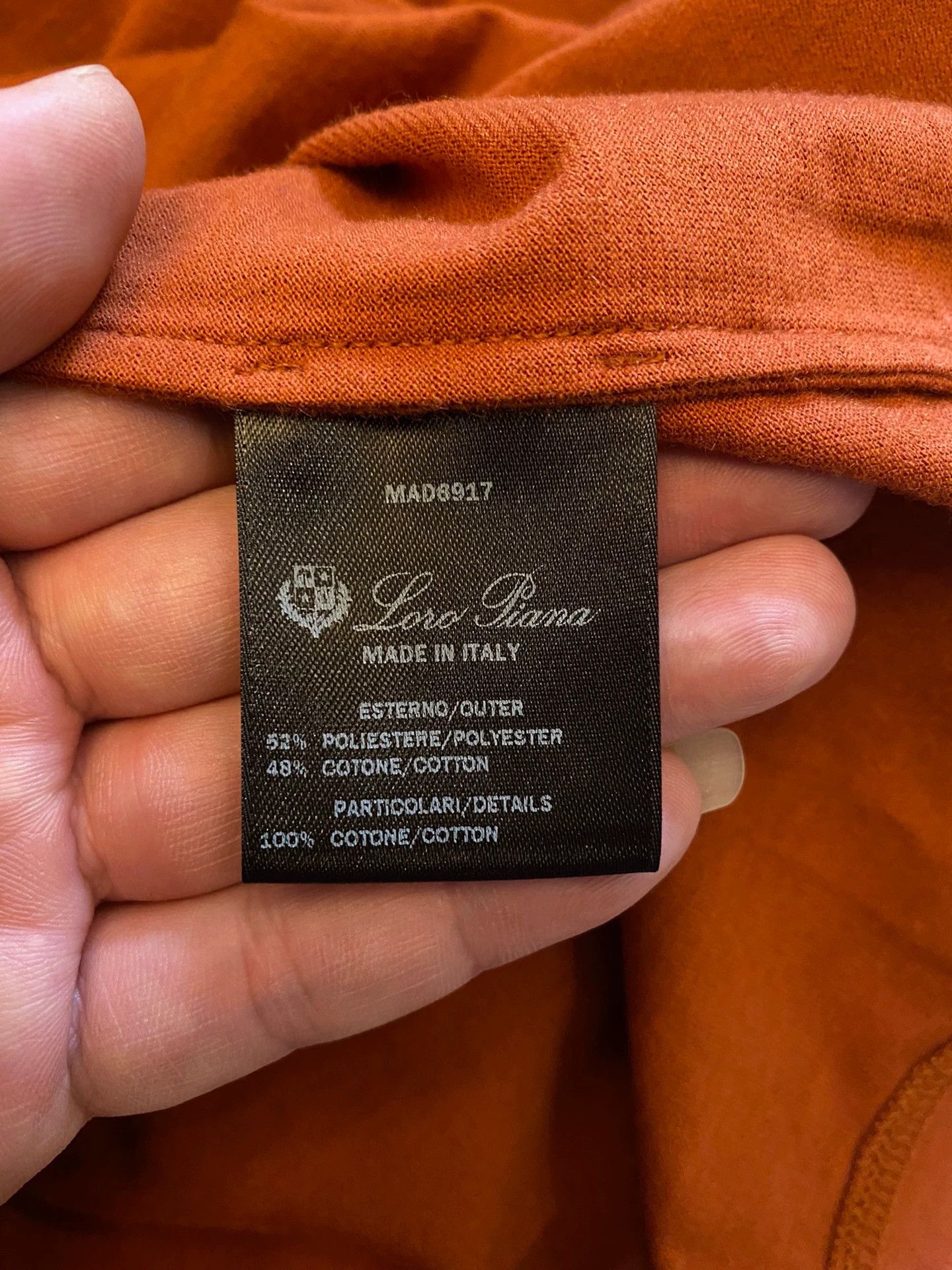 Loro Piana LORO PIANA Men's S Orange Knit Polo Shirt Size US S / EU 44-46 / 1 - 7 Thumbnail