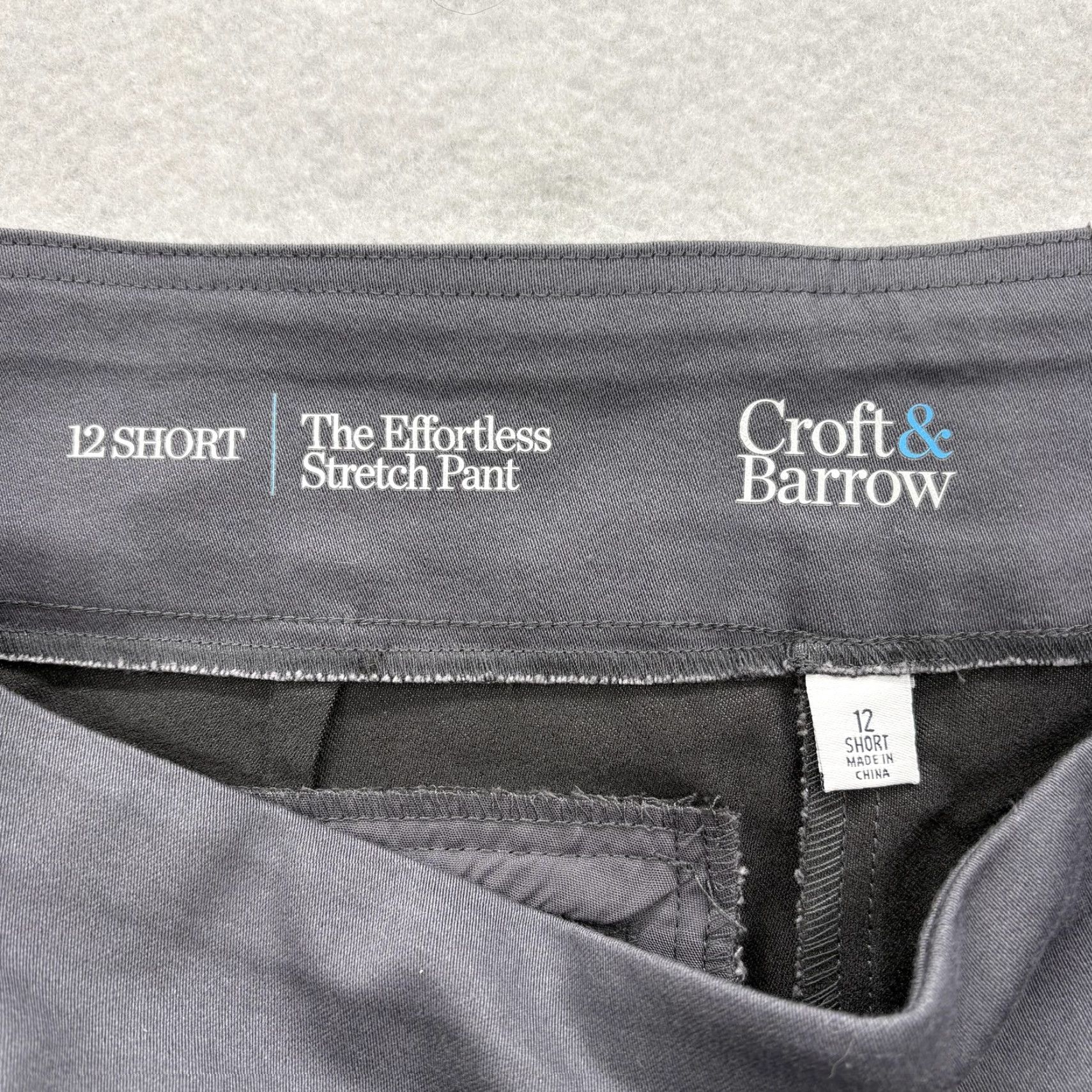 Croft & Barrow Croft & Barrow Pants Womens 12 Short Gray Effortless Stretch Straight Comfort Size 34" / US 12 / IT 48 - 5 Thumbnail