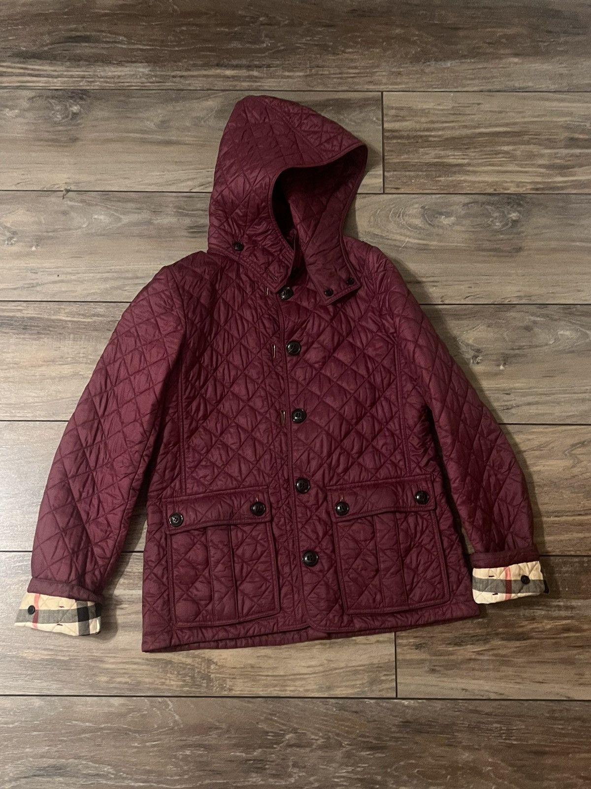 Burberry Maroon Burberry Slim Fit Puffer Jacket - Size 14Y Girls Size XS / US 0-2 / IT 36-38 - 2 Thumbnail