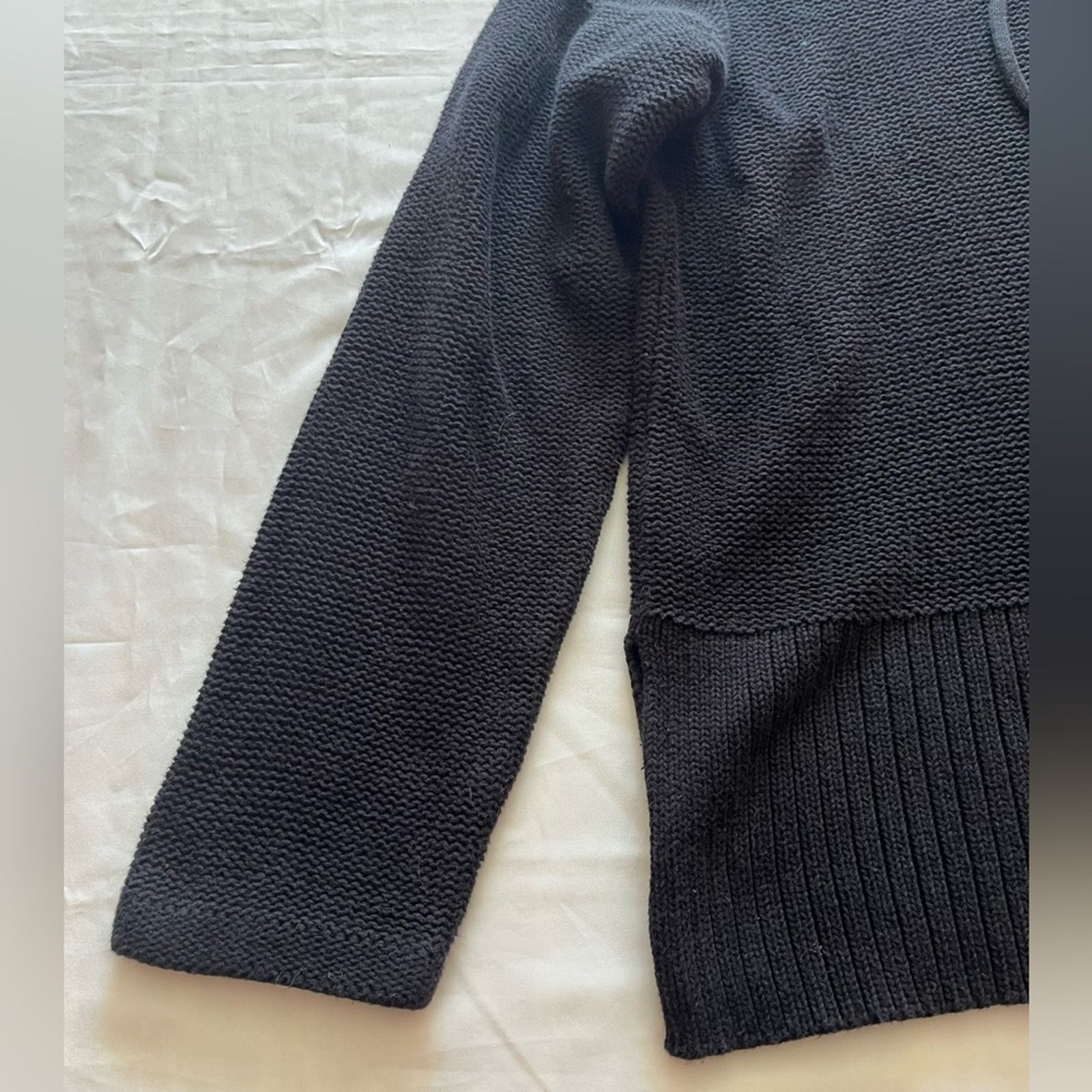 Alexander Wang T Alexander Wang Black Cotton Knit Hooded Sweater Size M Size M / US 6-8 / IT 42-44 - 5 Thumbnail