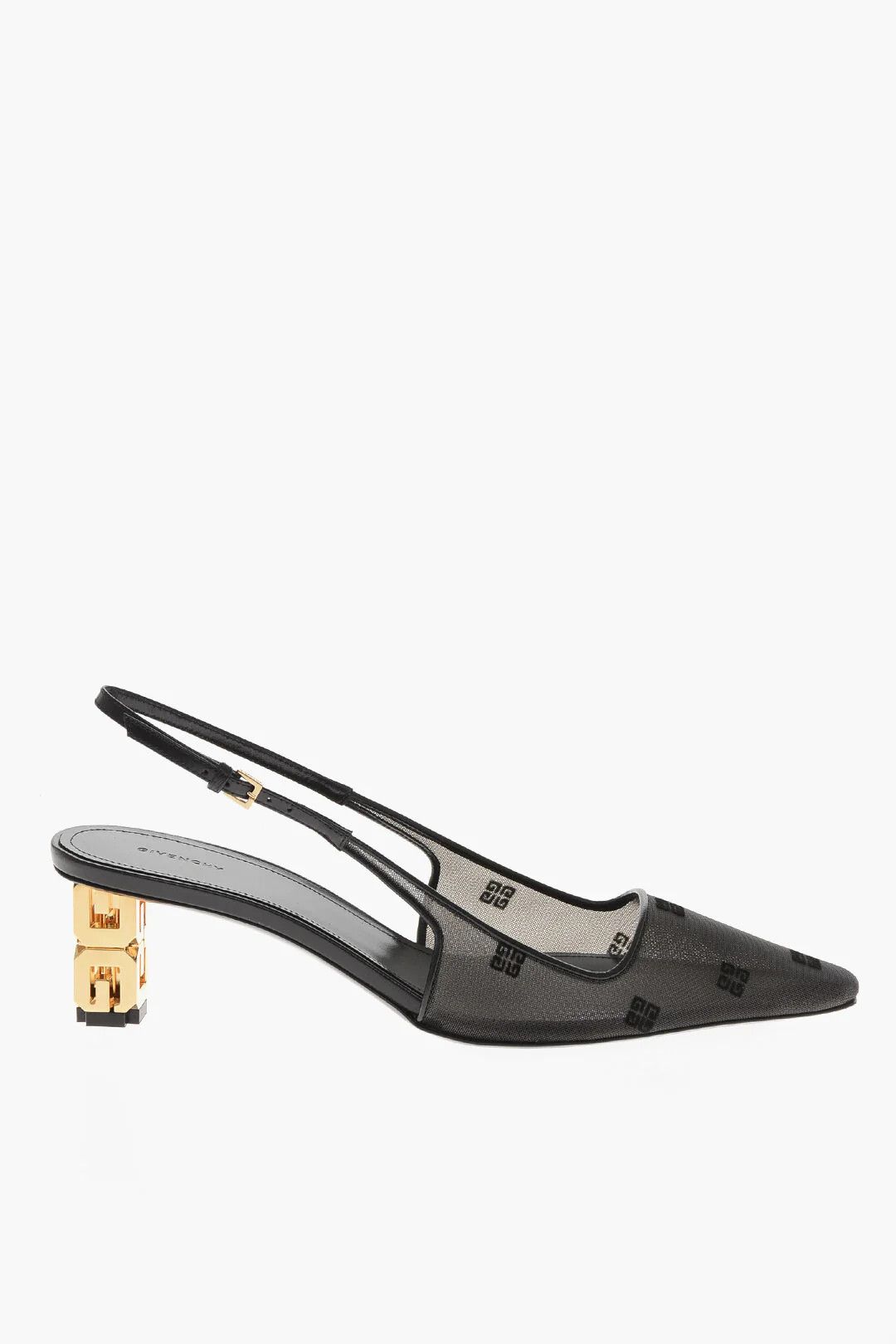 Givenchy og1mm0326 Monogram Mesh Slingbacks Pumps in Black Size US 11 / IT 41 - 1 Thumbnail