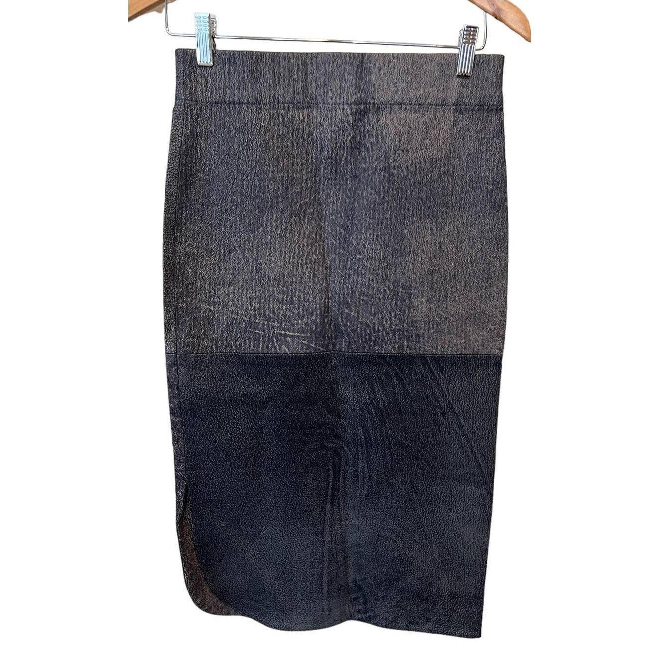 Zero + Maria Cornejo ZERO + MARIA CORNEJO Rai Leather Curved Skirt Size 6 Size 28" / US 6 / IT 42 - 6 Thumbnail