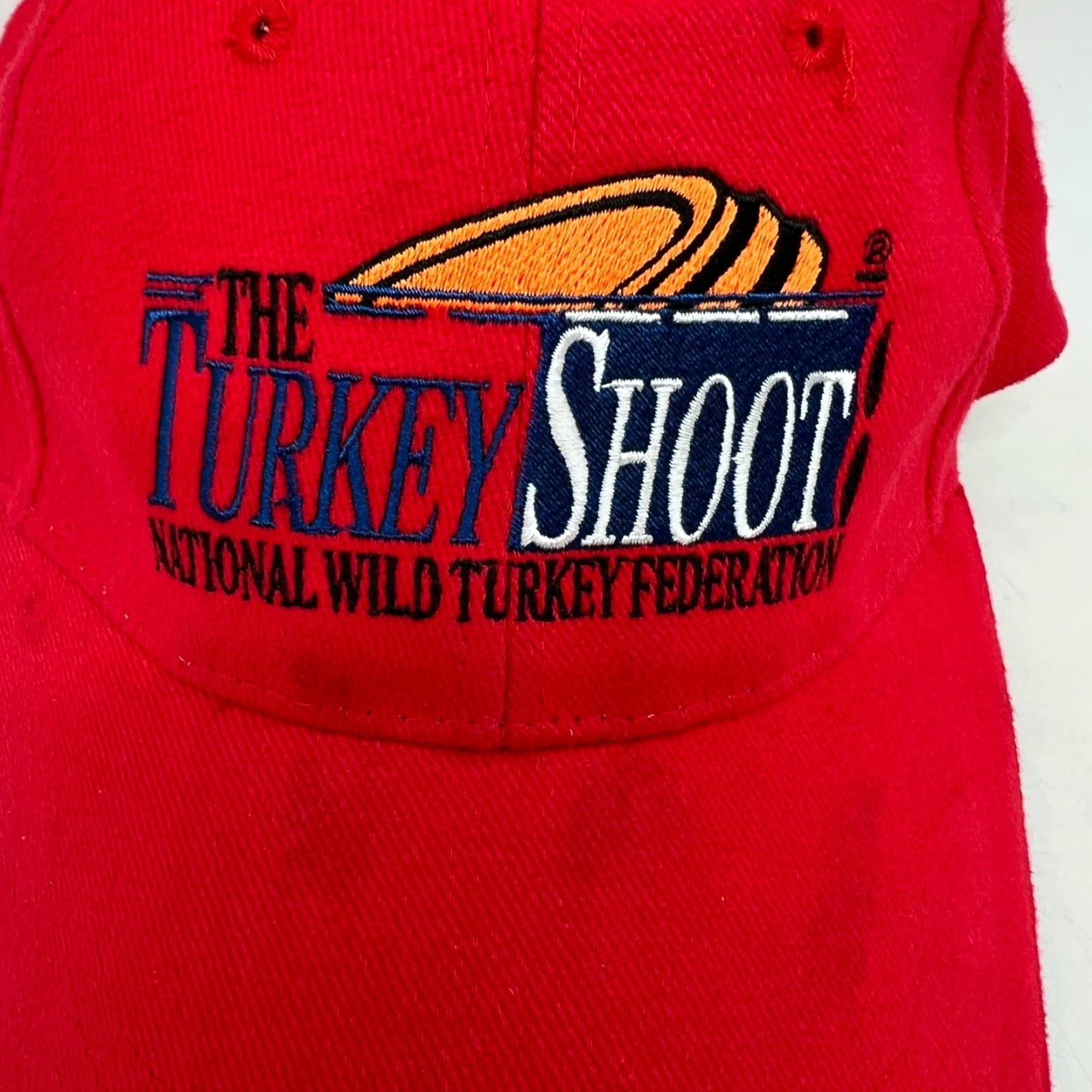 Vintage NWTF Turkey Shoot Embroidered Adjustable Hat Red Empire Men One Size Size ONE SIZE - 3 Thumbnail