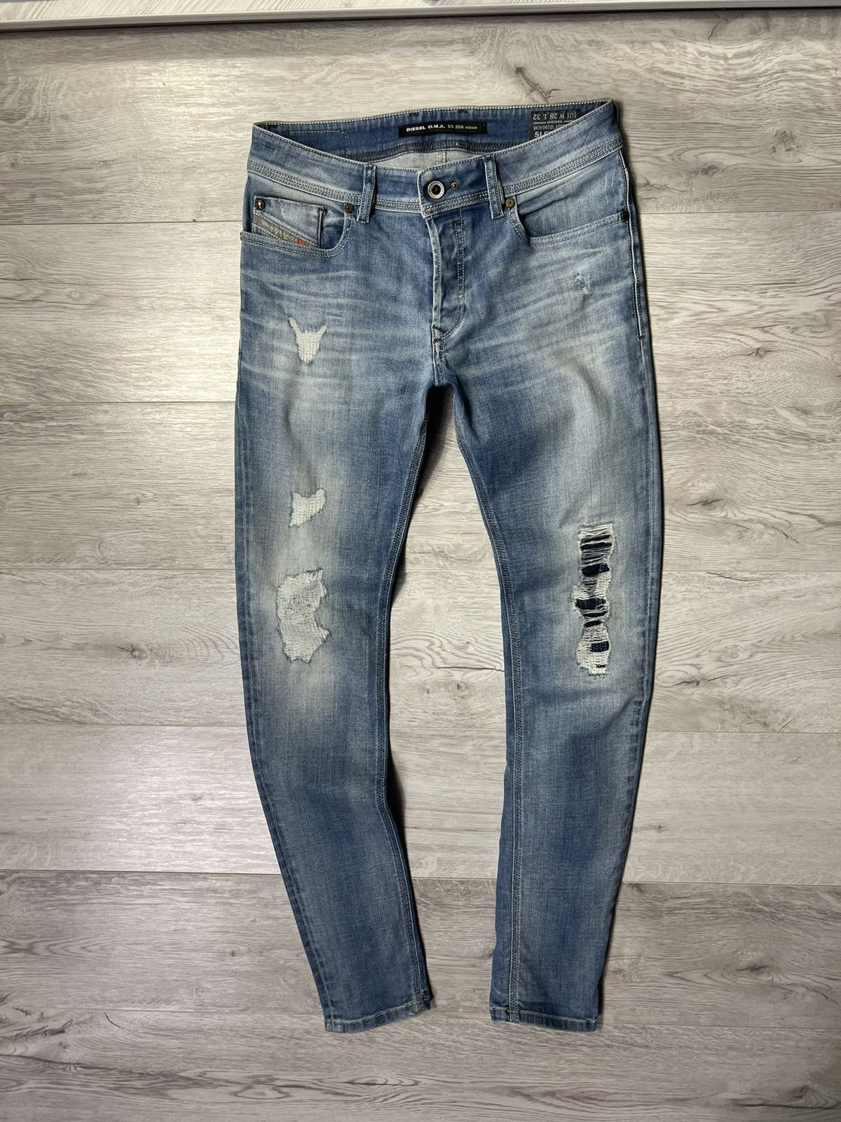 Diesel × Vintage Diesel D.N.A 2016 Sleenker Slim-Skinny Distressed Jeans Pant Size US 28 / EU 44 - 1 Thumbnail