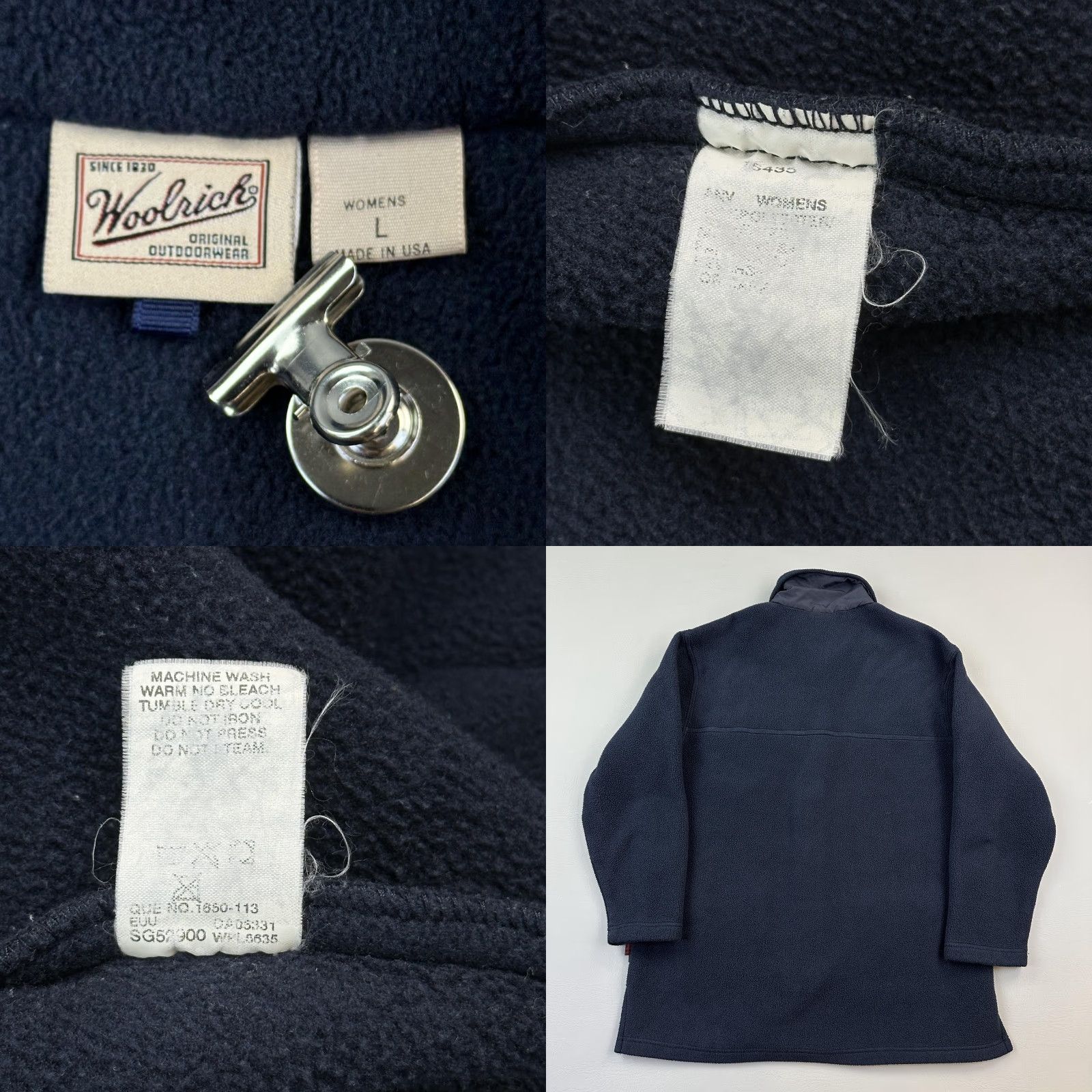 Vintage VINTAGE Woolrich Jacket Women’s Large Navy Polartec Fleece Button Front USA Made Size L / US 10 / IT 46 - 8 Thumbnail