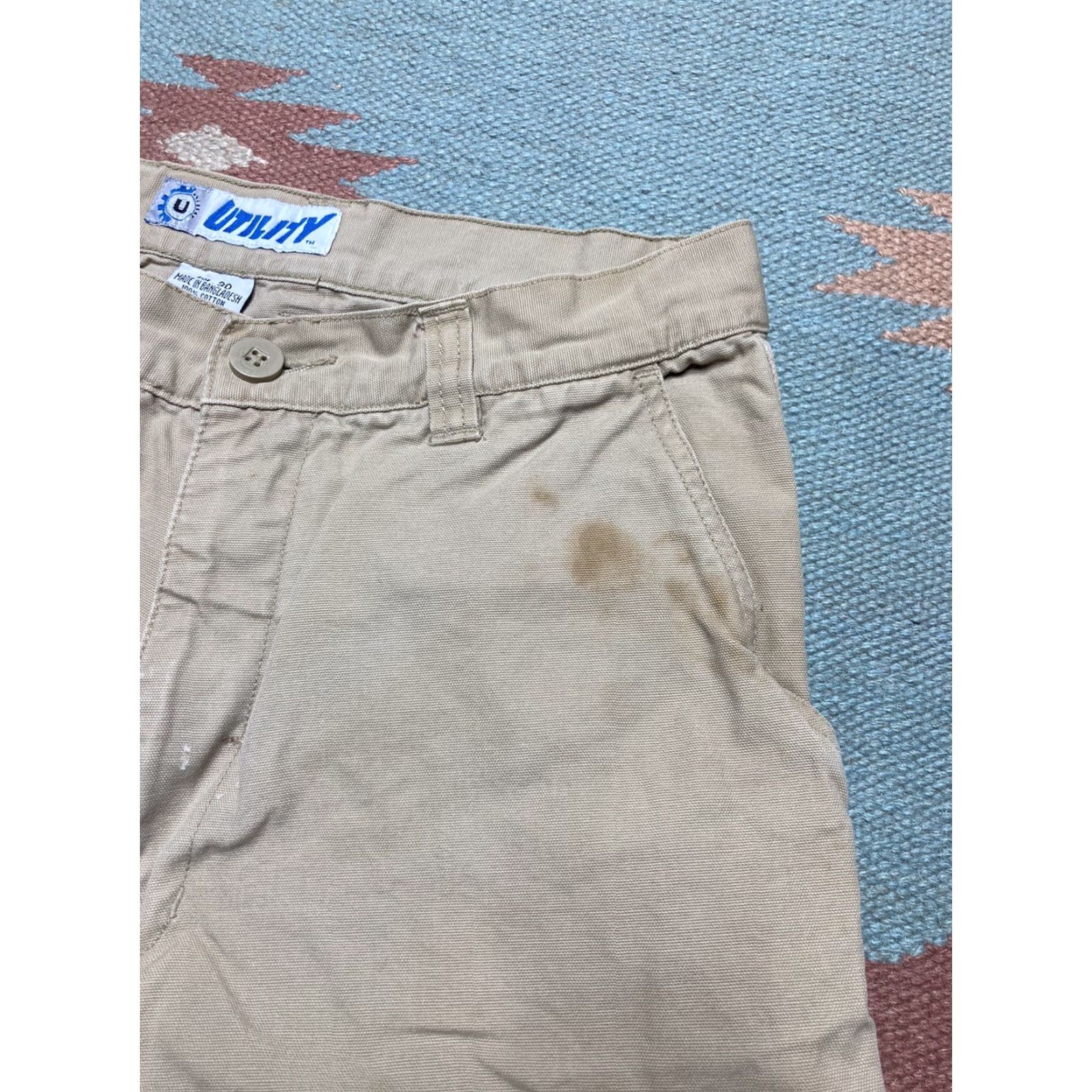 Vintage VINTAGE Utility Cargo Shorts Men 29 Beige Grunge Distressed Baggy Skater Y2K Cargo Shorts Mens Size US 29 - 4 Thumbnail