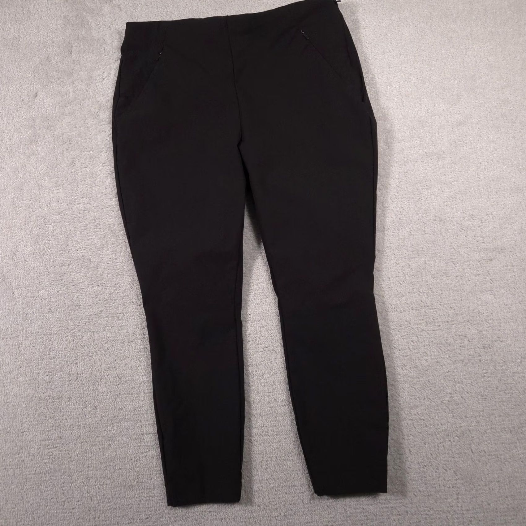 Vintage Duluth Trading Pants Womens 14 Black Nylon Stretch Hiking Tapered Ankle Pants Size 36" / US 14 / IT 50 - 2 Thumbnail