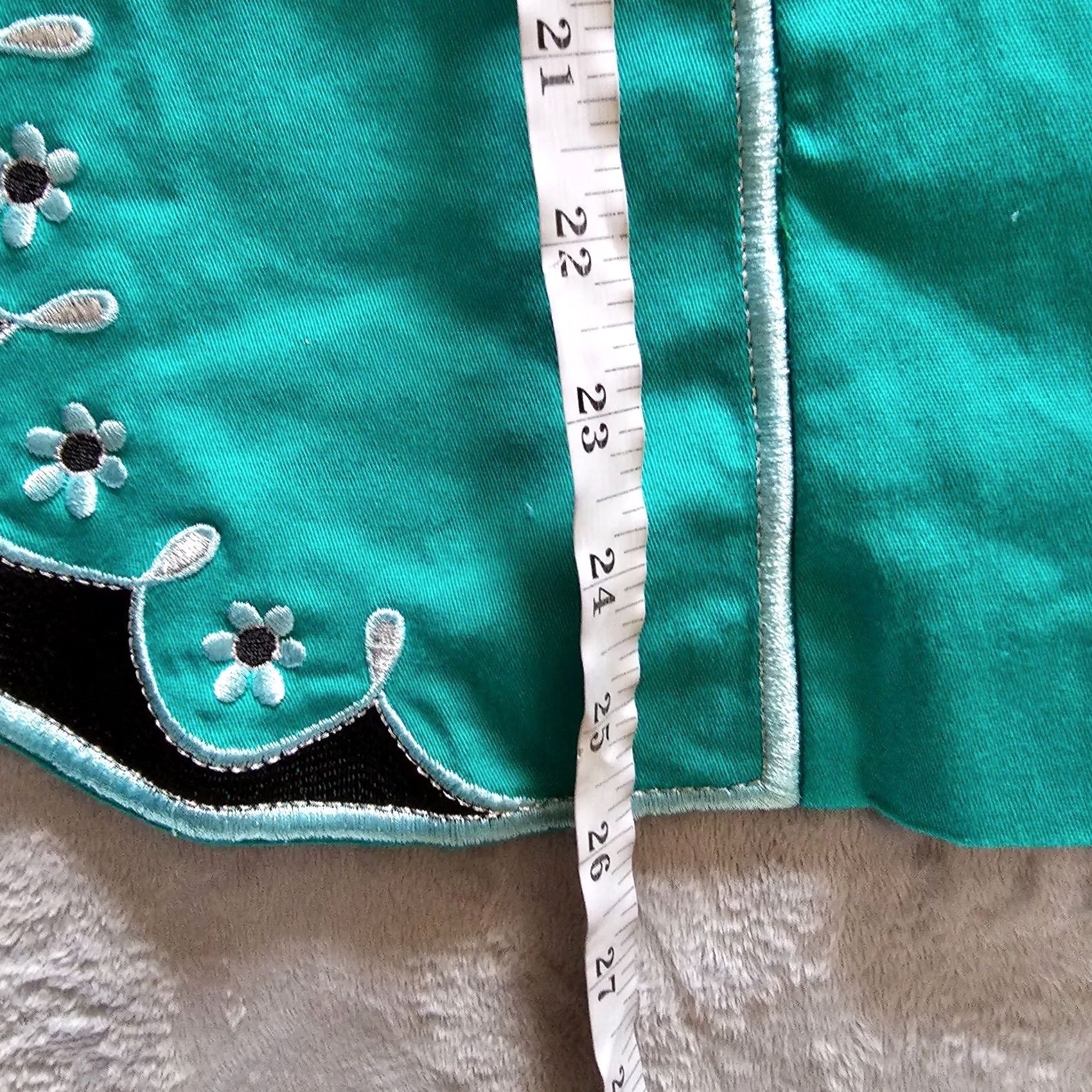 Bob Mackie Bob Mackie Jacket Womens Medium Green 3/4 Sleeve Full Zip Embroidered Art Classic Jacket Size M / US 6-8 / IT 42-44 - 7 Thumbnail