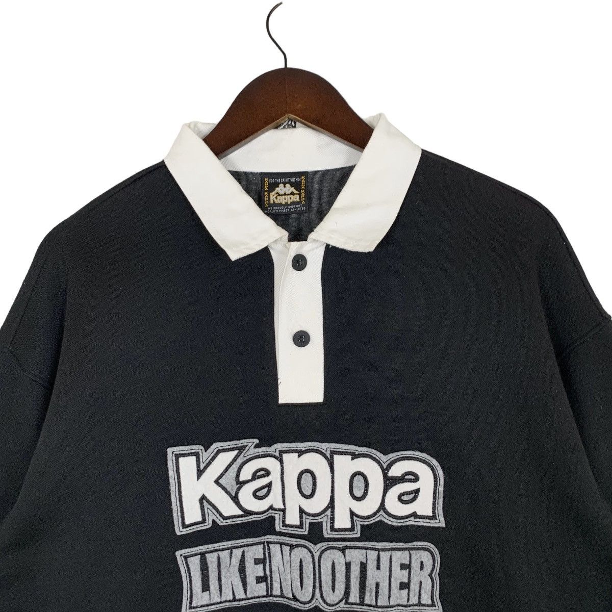 Kappa × Vintage Vintage 90 Kappa Like No Other Half Button Sweatshirt Size M Size US M / EU 48-50 / 2 - 2 Thumbnail