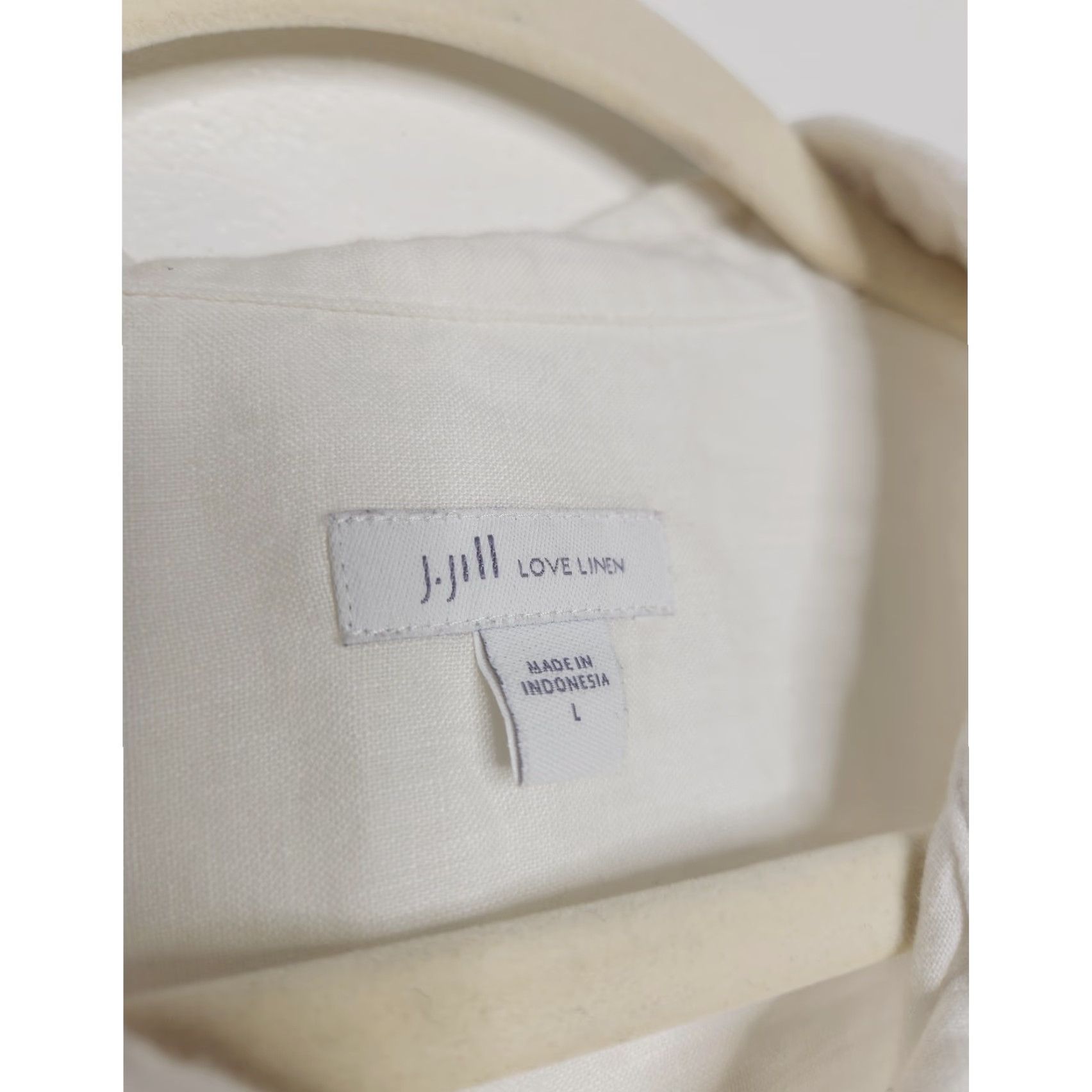 J. Jill VINTAGE J. Jill Button-Up Shirt White L Women Beach Coastal Minimal Luxury Size L / US 10 / IT 46 - 5 Thumbnail