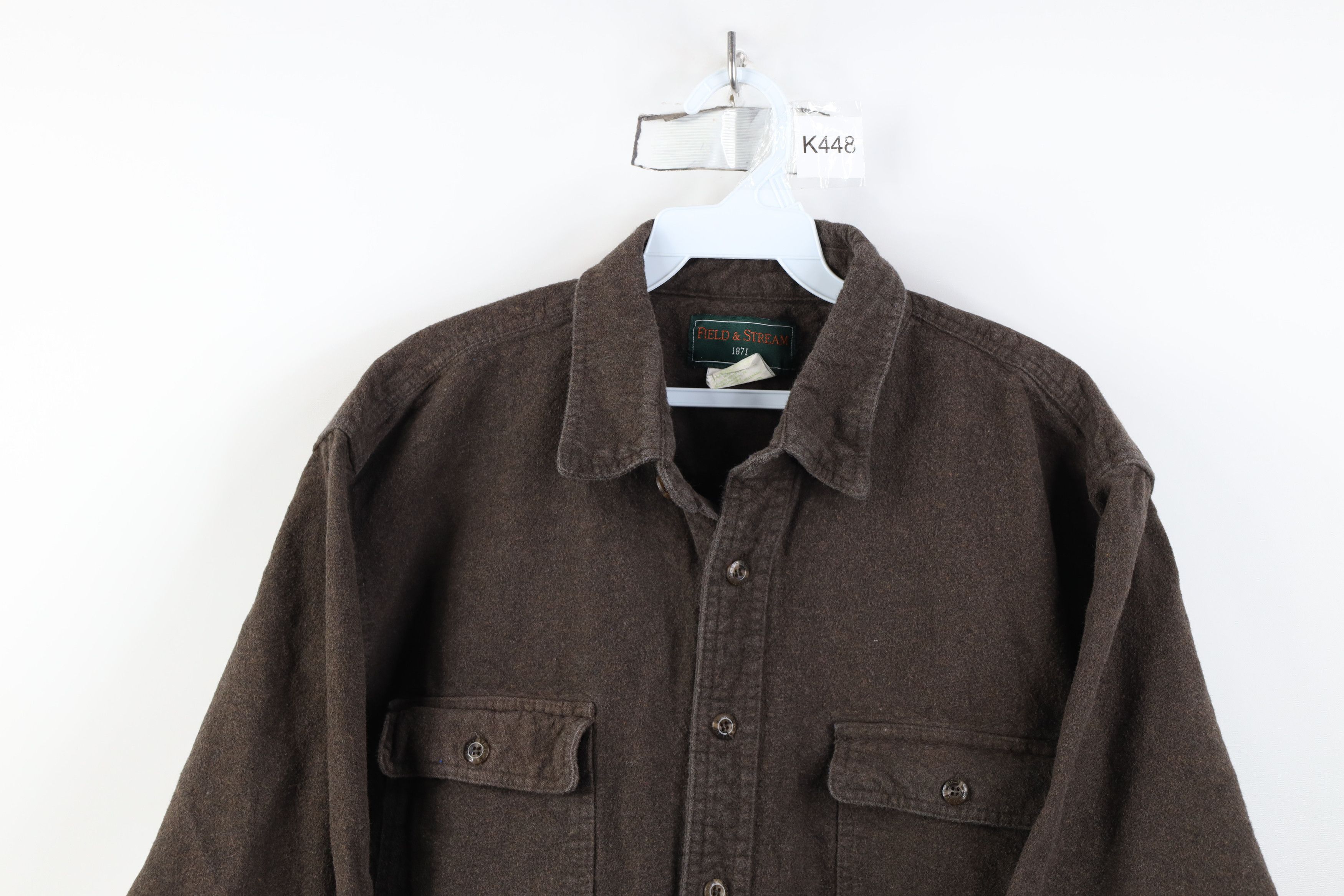 Vintage Vintage 90s Streetwear Chamois Cloth Button Shirt Brown Size US XL / EU 56 / 4 - 2 Thumbnail