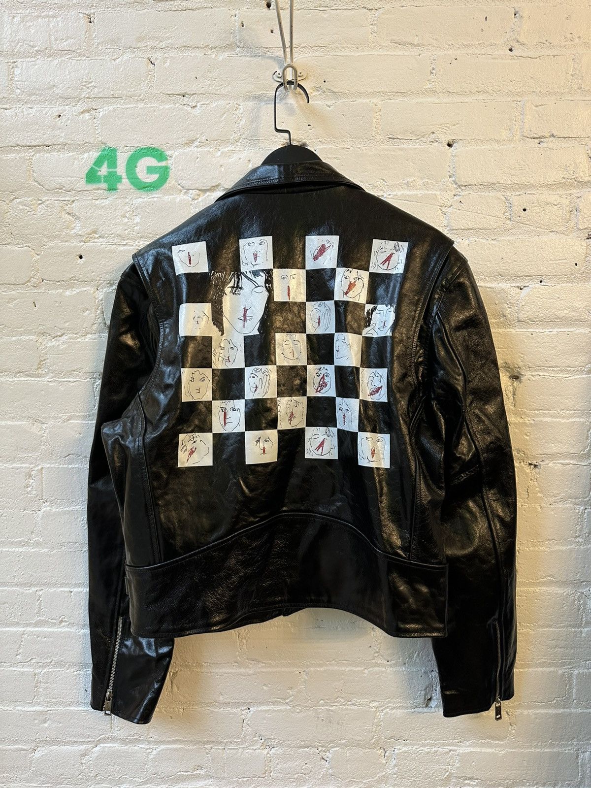 Pre-owned Enfants Riches Deprimes Fully Loaded Erd Nose Bleed Leather Jacket Xl